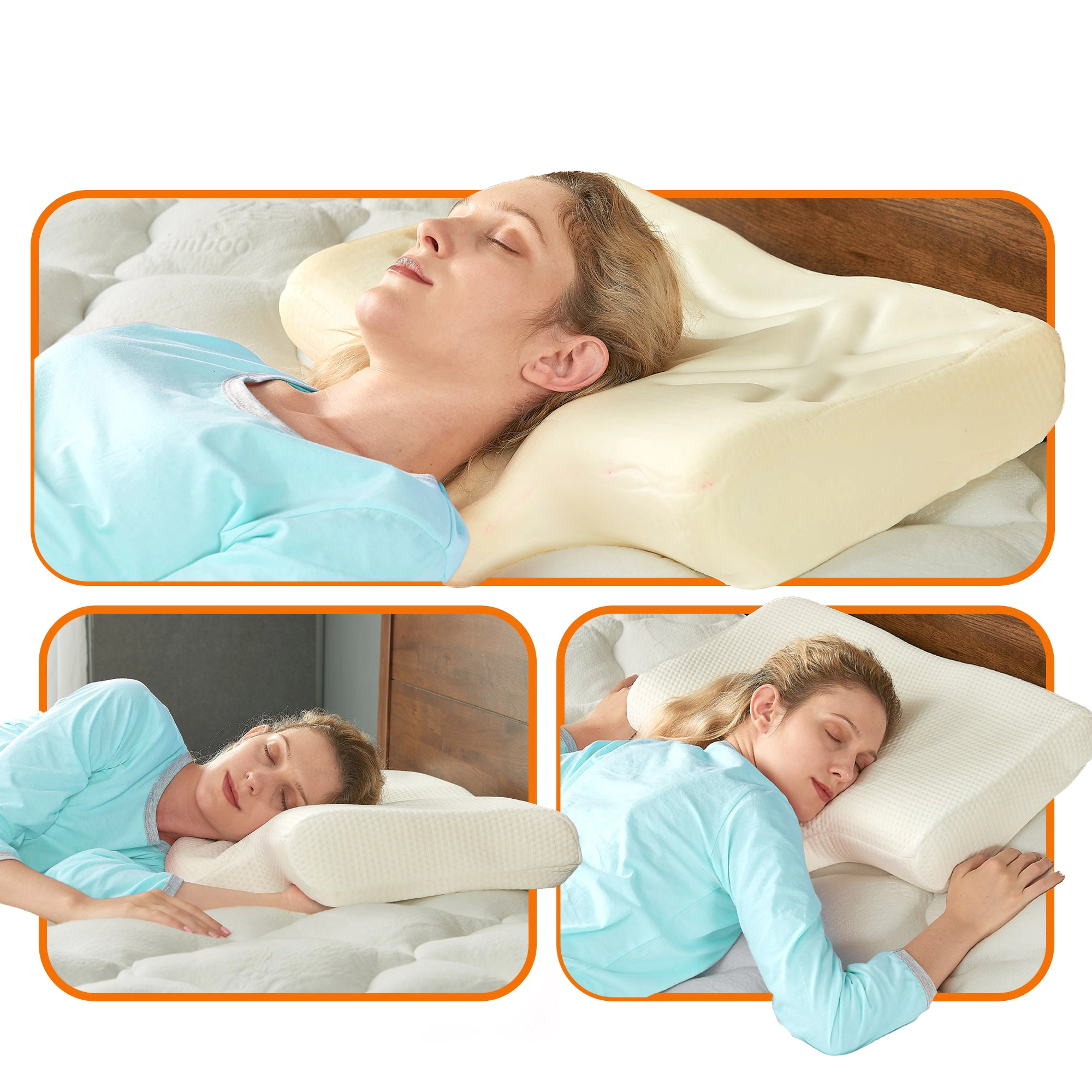 Cheer Collection Memory Foam Anti Snore Therapeutic Neck Pillow - 22"x14"