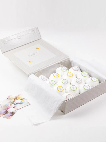 Lizush  Bulk 100 Natural Vegan Bath Bombs - Mixed Scents White
