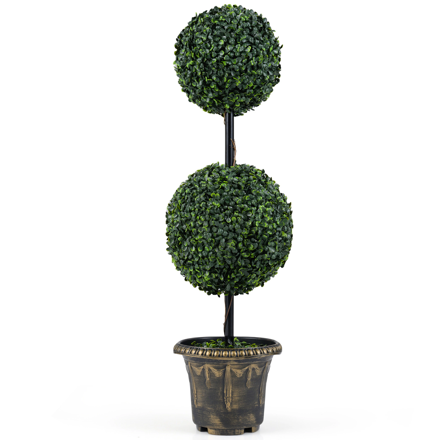Slickblue Artificial Topiary Tree 35 Inch Potted Faux Plant for Entryway Office Living Room