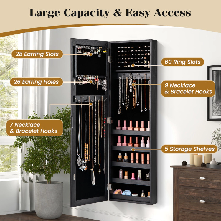 Hivvago Door Mounted Jewelry Armoire