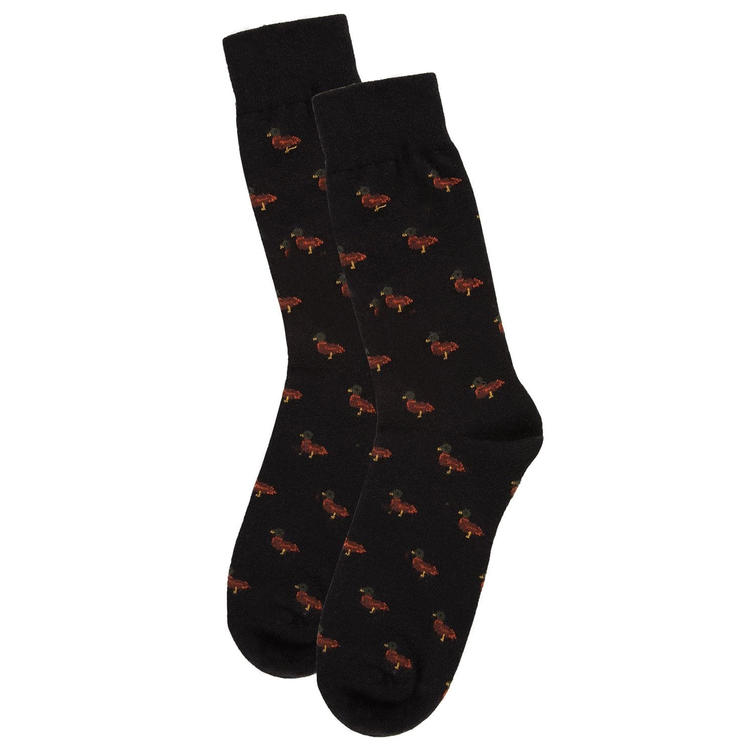 Memoi Men's Red Duck Luxuriously Soft Cashmere Crew Socks