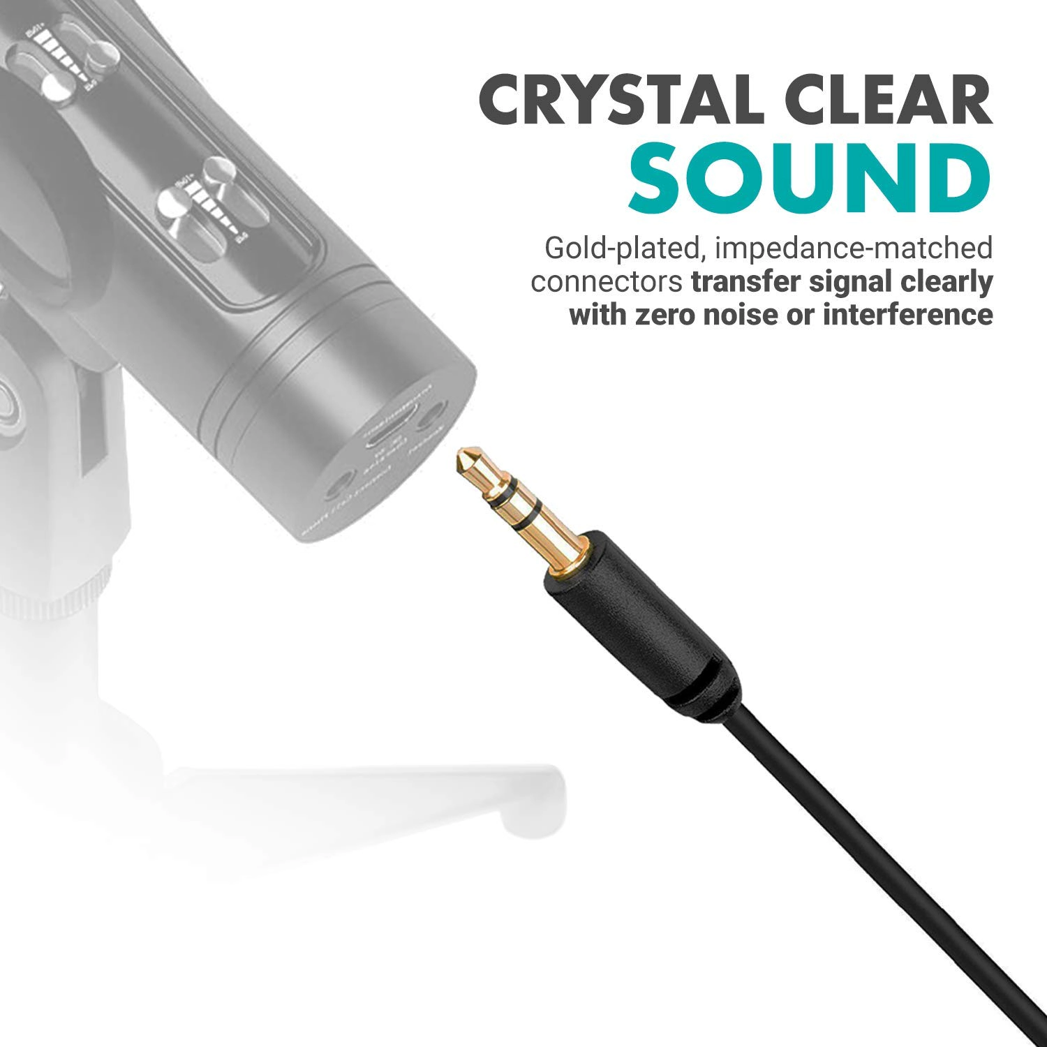 Movo MC6 Dual 3.5mm Male Stereo TRS Cable - 20-Foot Camera Patch
