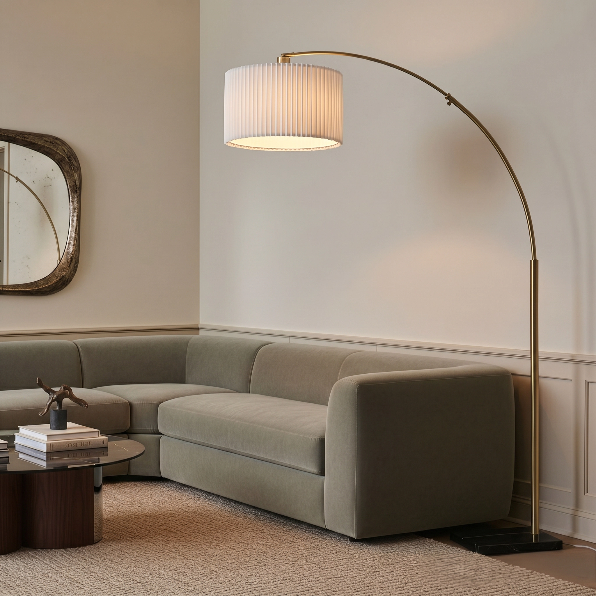 Brightech Aspen Marble Glass Table Lamp