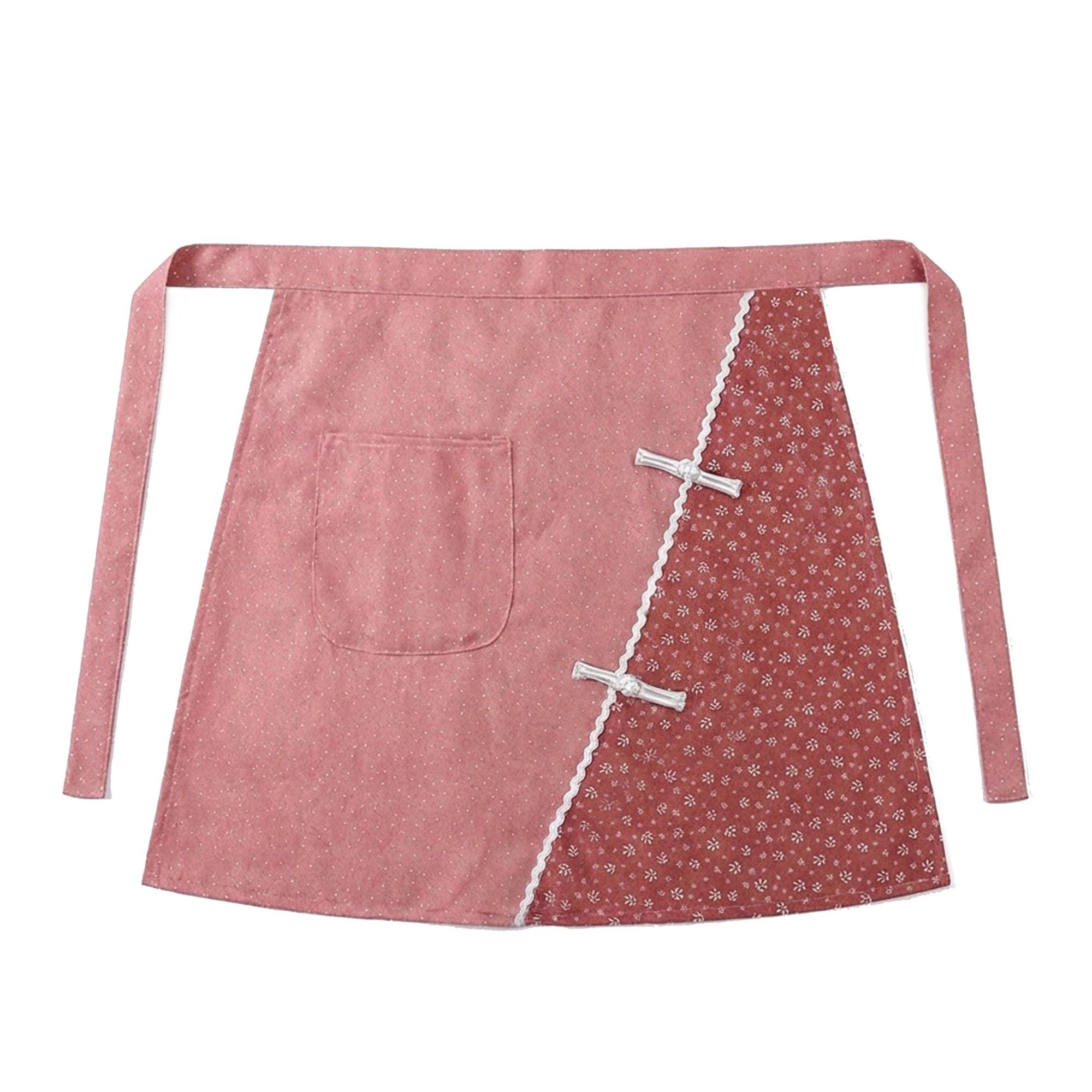 Alilang Unisex 2-Piece Printed Waist Apron Set with Pockets and Tie Closure