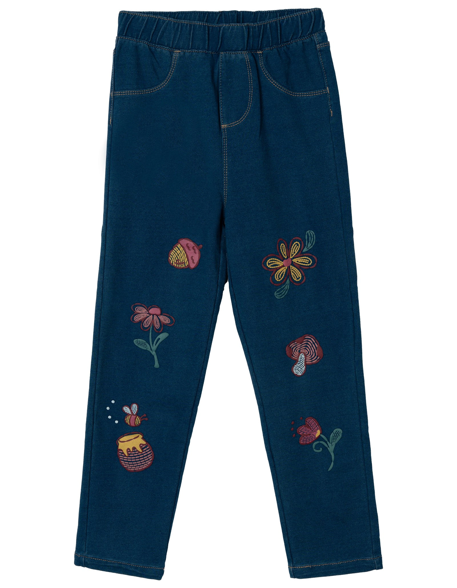 Disney Winnie the Pooh Girls' 2-Piece Top and Denim Pants Set