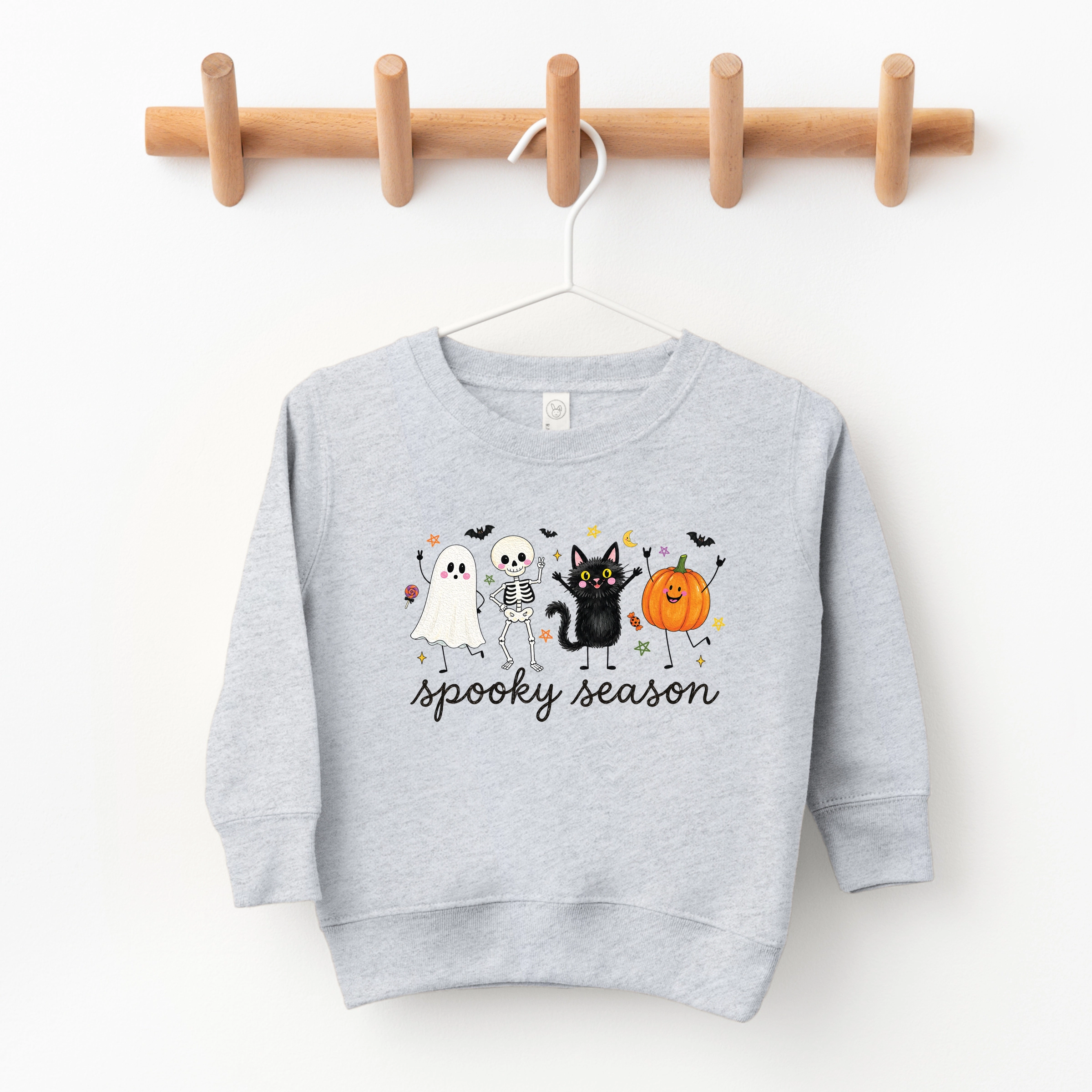 The Juniper Shop - Toddler Graphic Sweatshirt Spooky Season Stick Figures