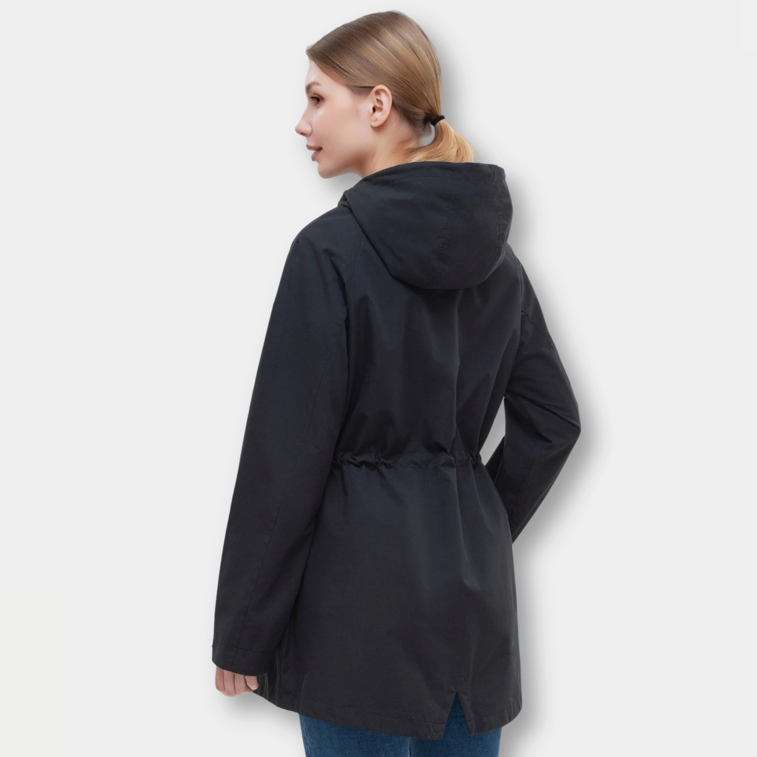 Rokka&Rolla Womens Water-Resistant Anorak Jacket Trench Coat