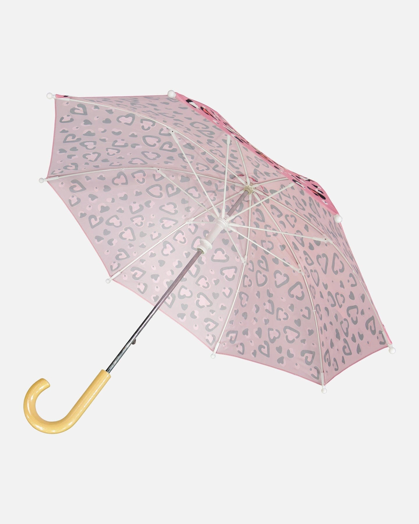 Deux par Deux Girls Color-Changing Umbrella Hearts Print