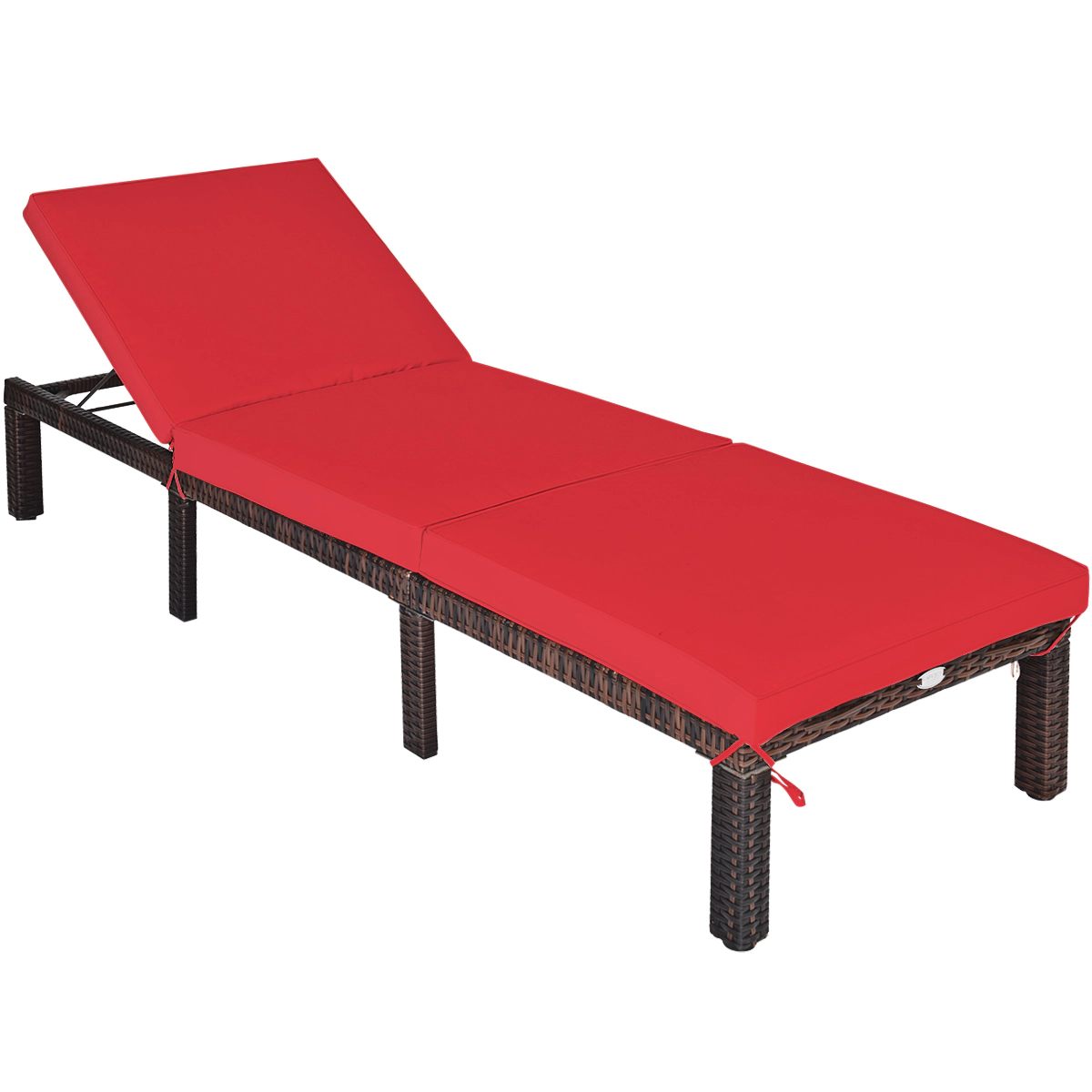 LJG Outdoor Rattan Adjustable Cushioned Chaise