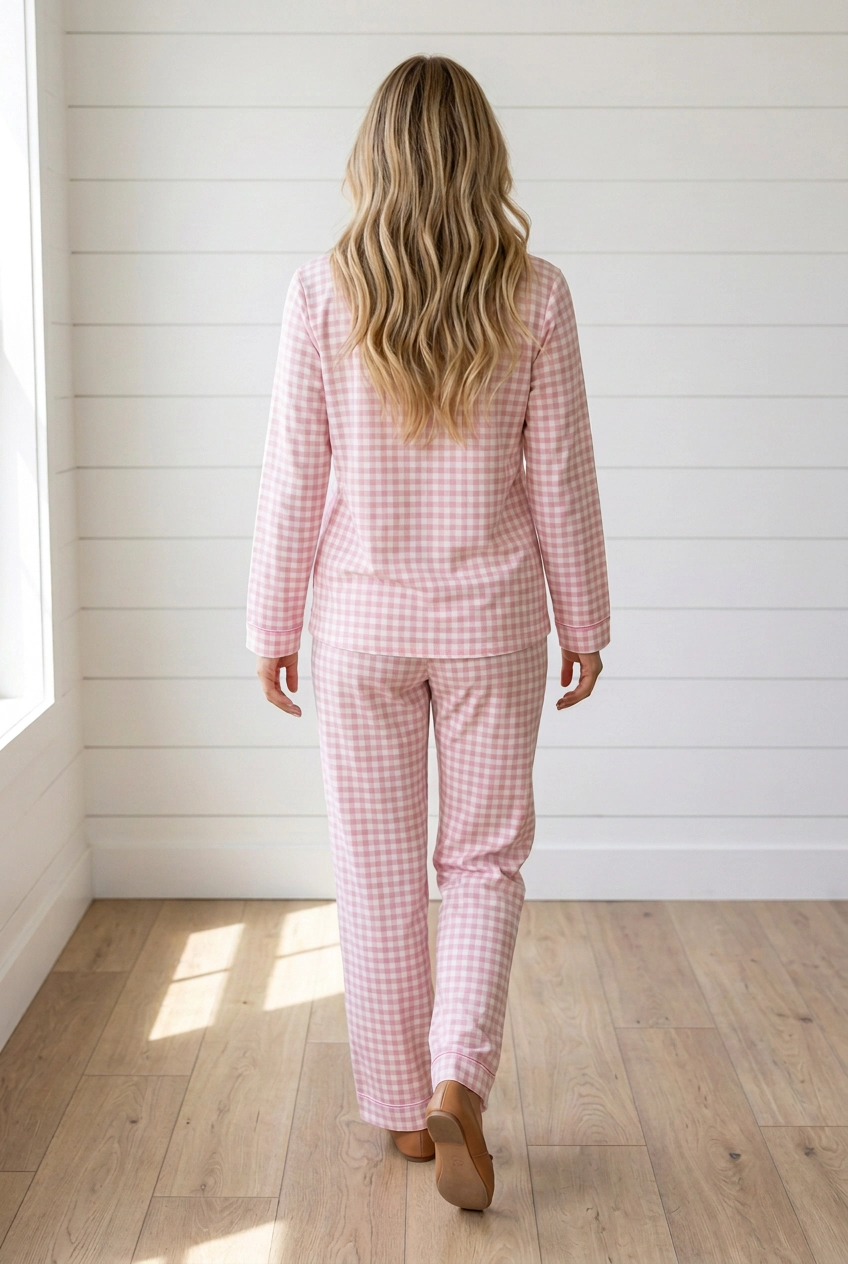 Threaded Pear Women's Toni Pajama Pant Set Long Sleeve Top