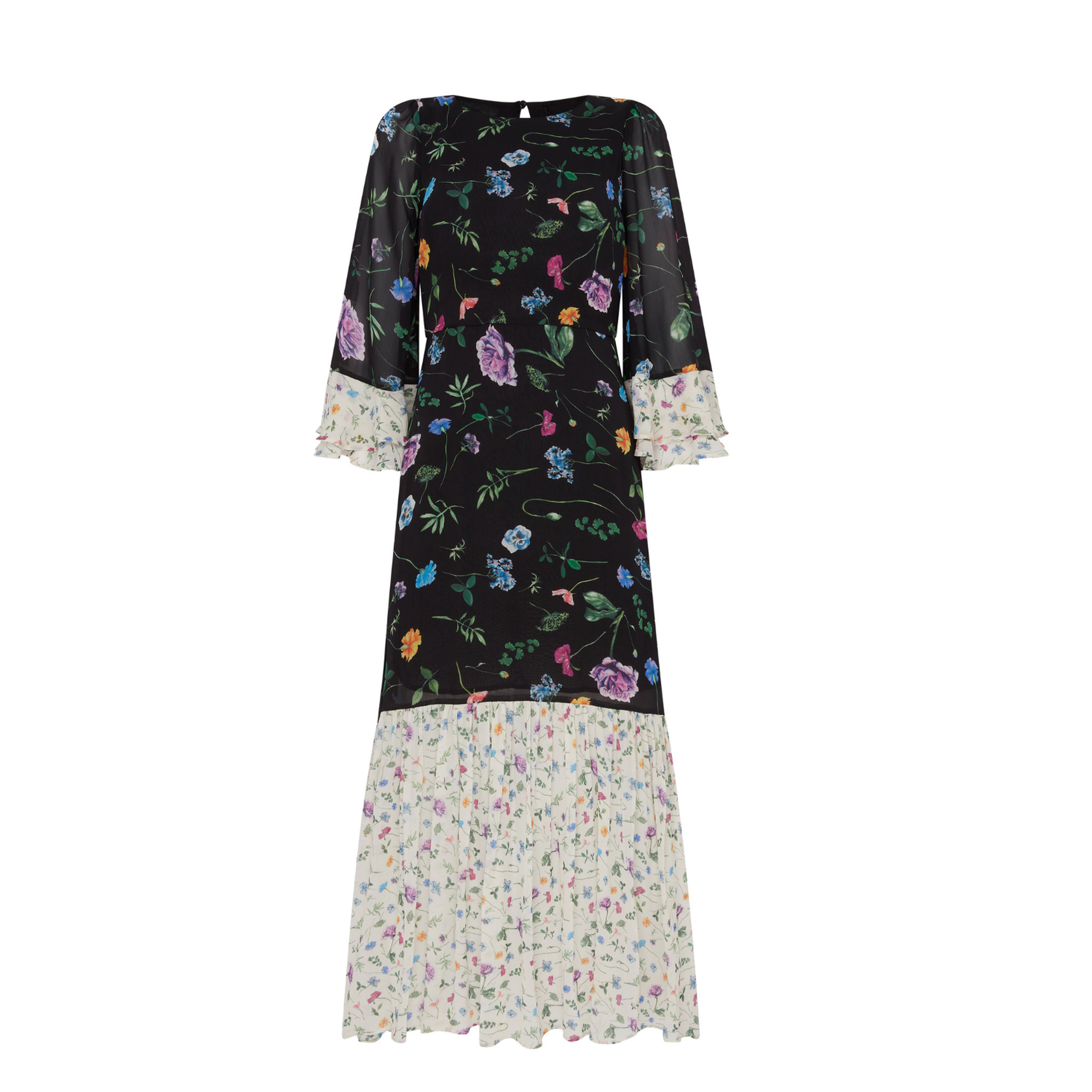 Rose & Nancy Women's Flora Print Tiered Maxi Dress