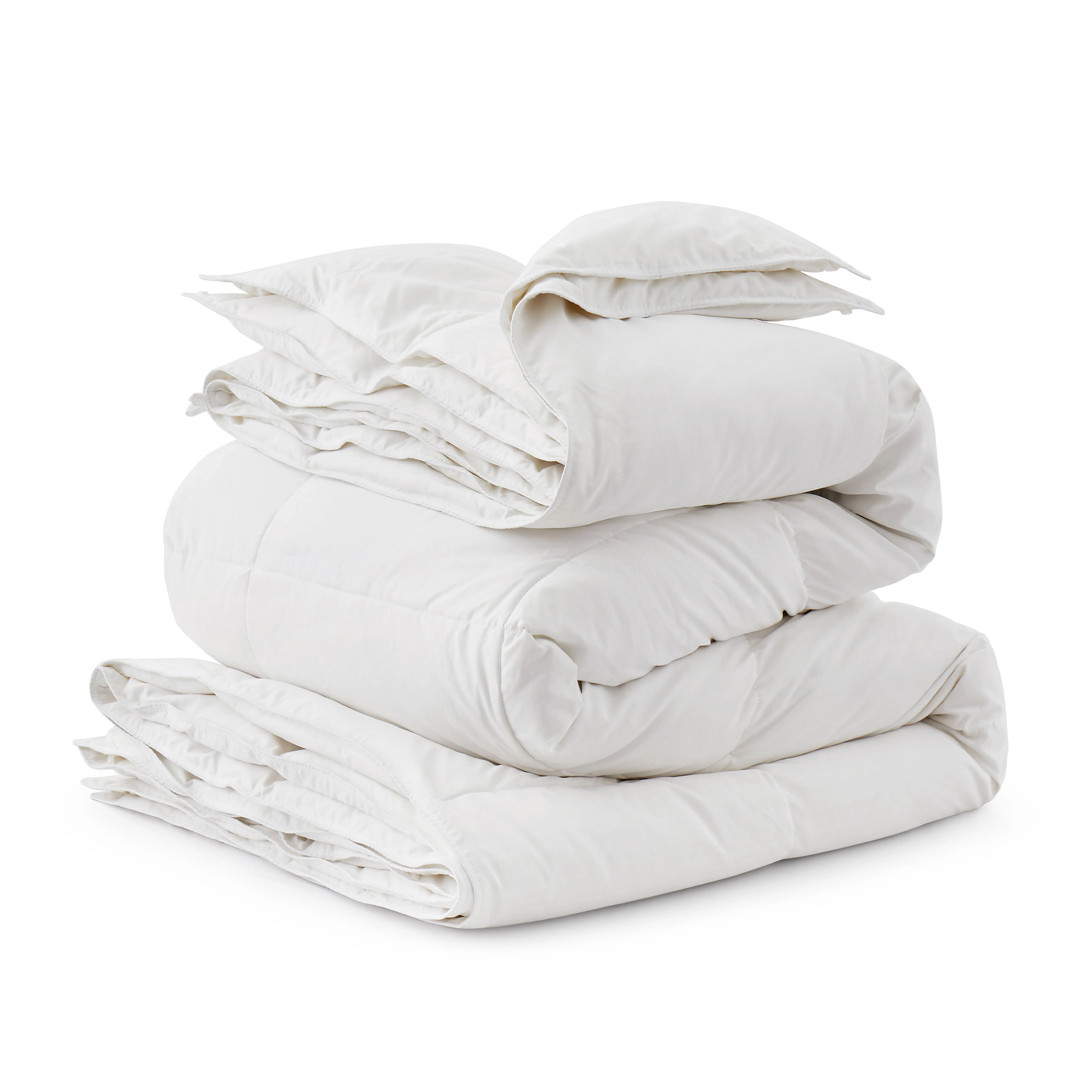 Unikome 3-in-1 800 Fill Power Down All Season 90% Down Comforter, 400TC Cotton Cover and Detachable Layer Design