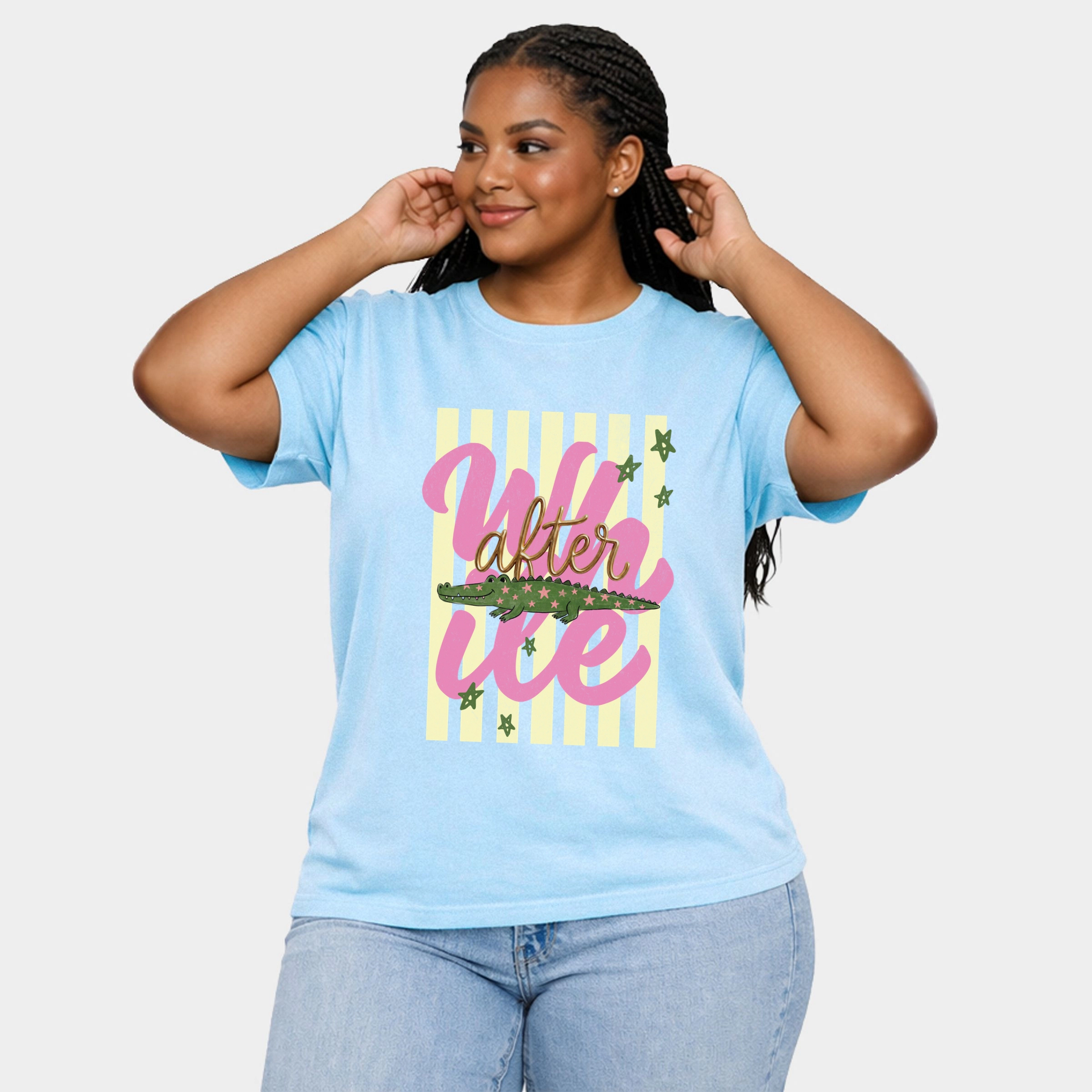 Simply Sage Market - After A While Crocodile Women's Plus Sized Garment Dyed Graphic T-Shirt
