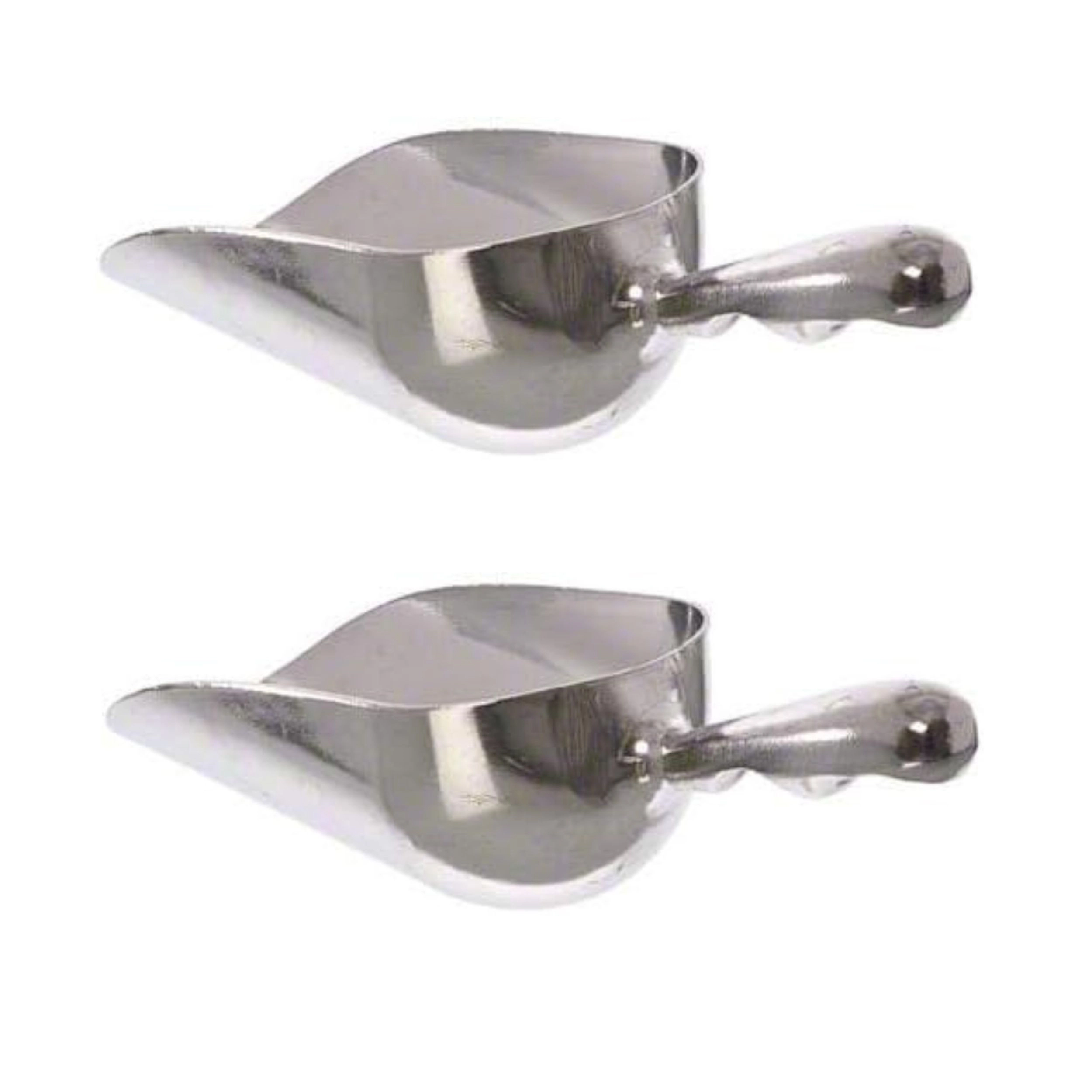 Stock Preferred Set of 2 Cast Aluminum 12 oz Ice Scoops for Ice Dry Goods Candy and Spices