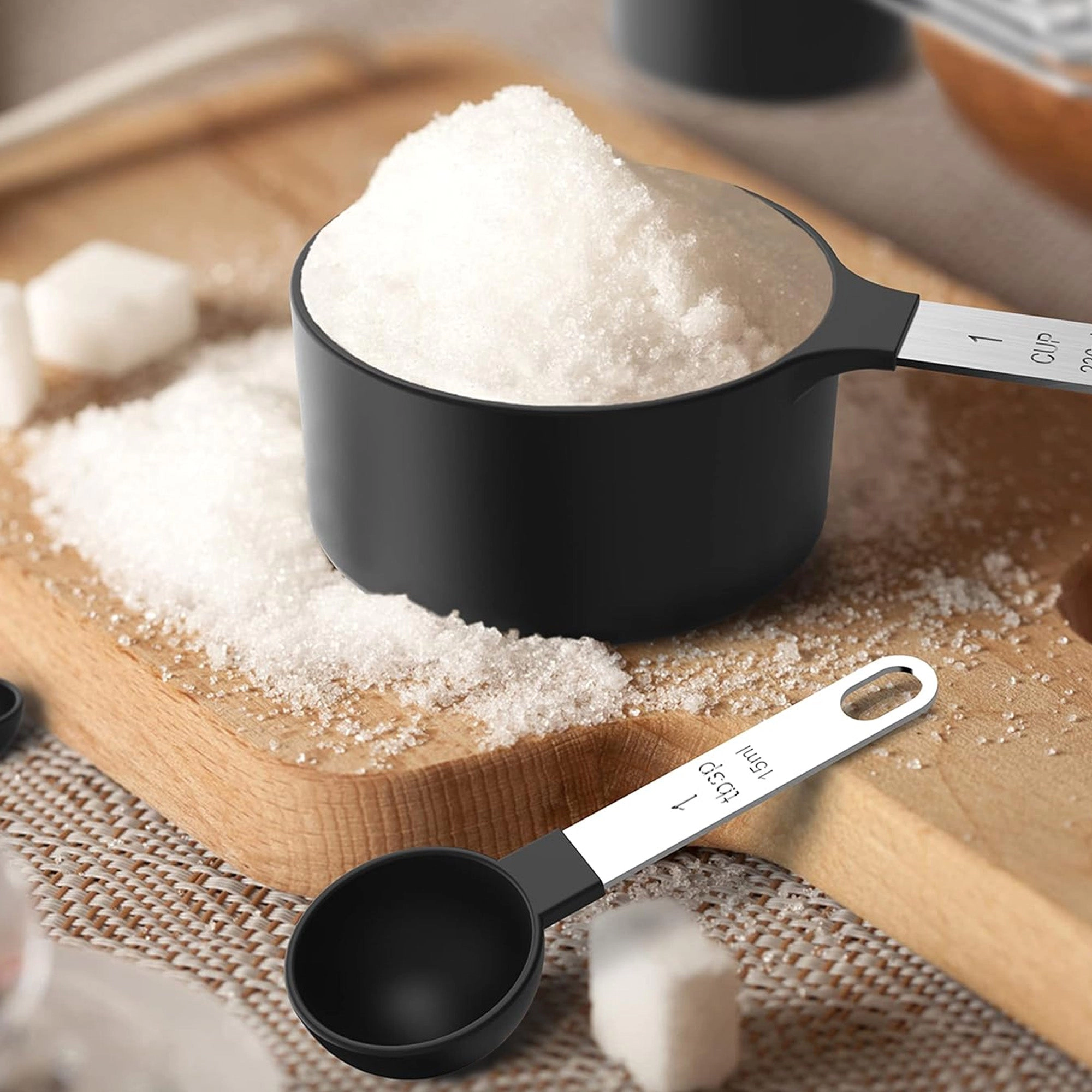 Cheer Collection Measuring Cups and Spoons Set, 10 Piece Kitchen Essentials