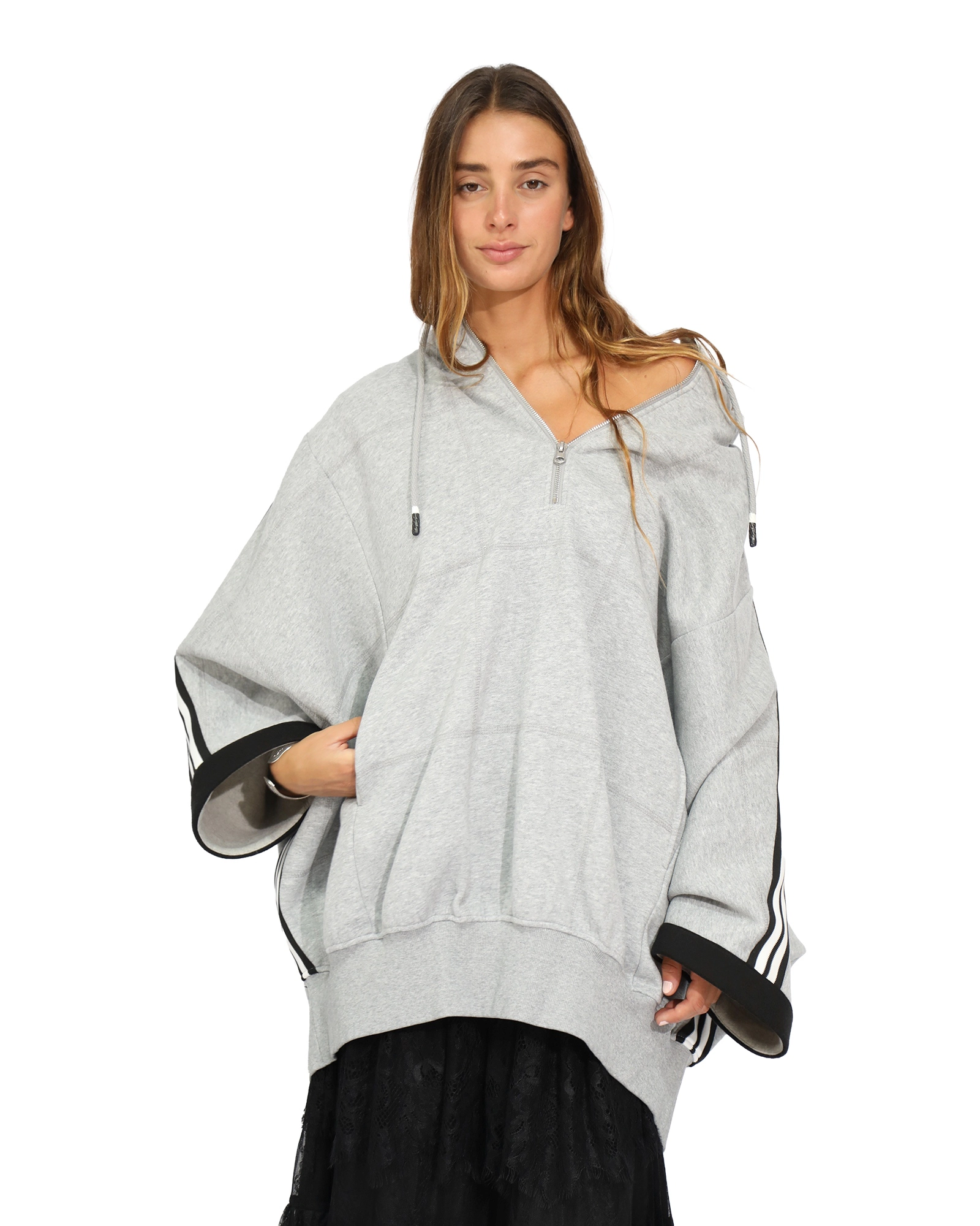 Belle & Bloom Living by the Ocean Oversized Striped Hoodie