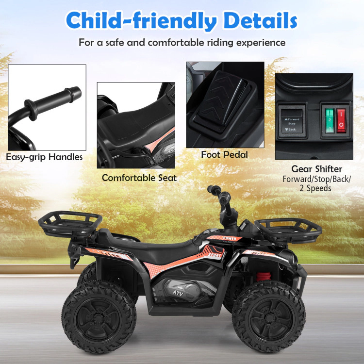 Hivvago 24V Electric Ride On Quad with LED Headlights
