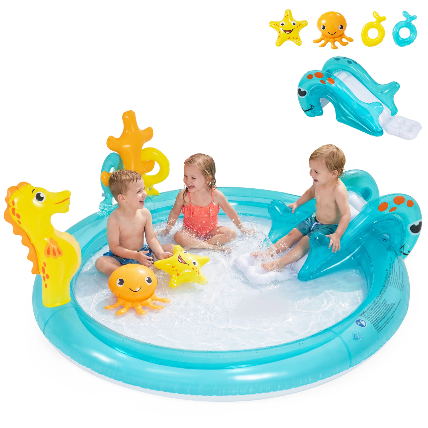 LJG Outdoor Children Summer Water Park for Backyard and Garden