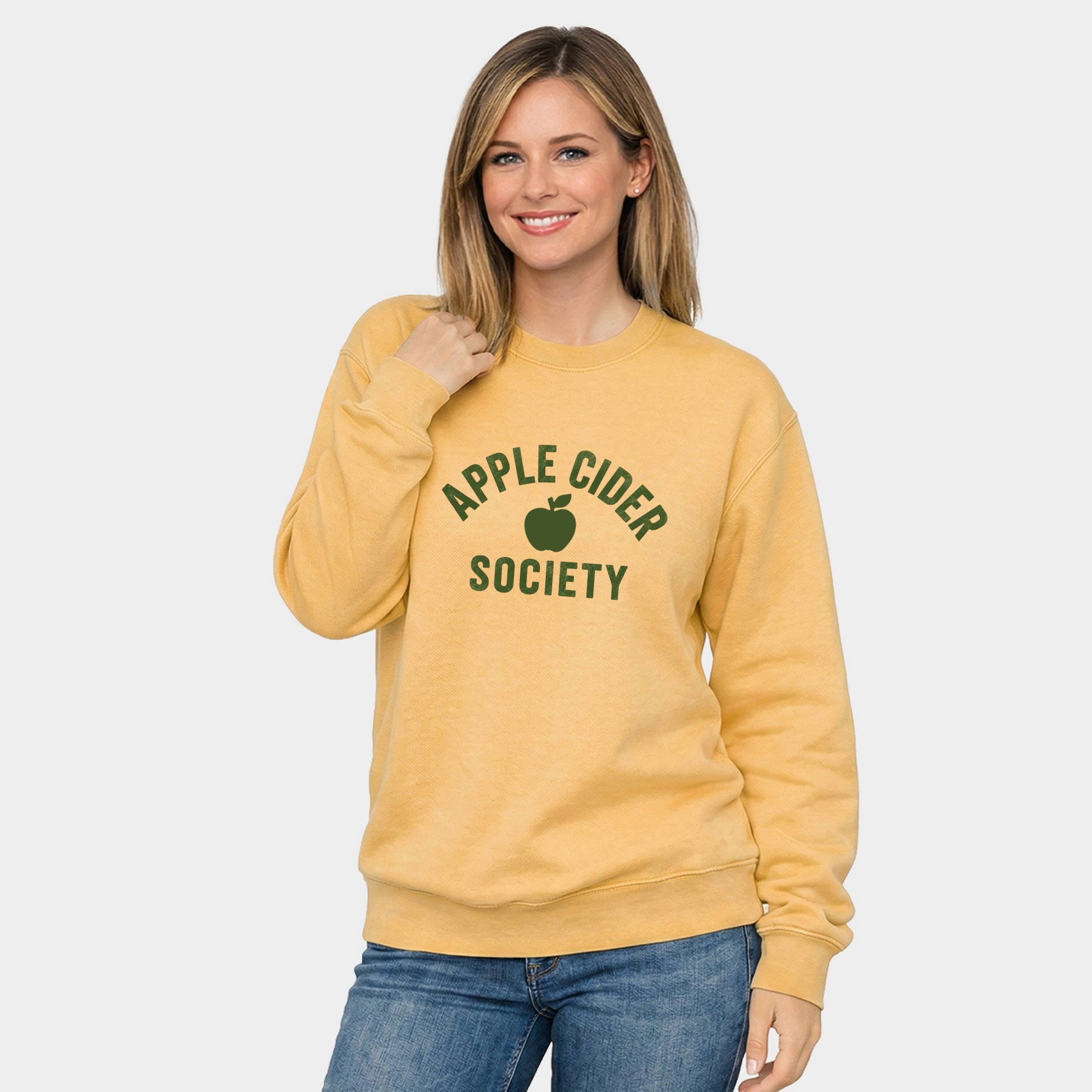 Simply Sage Market - Women's Graphic Sweatshirt Apple Cider Society Arched