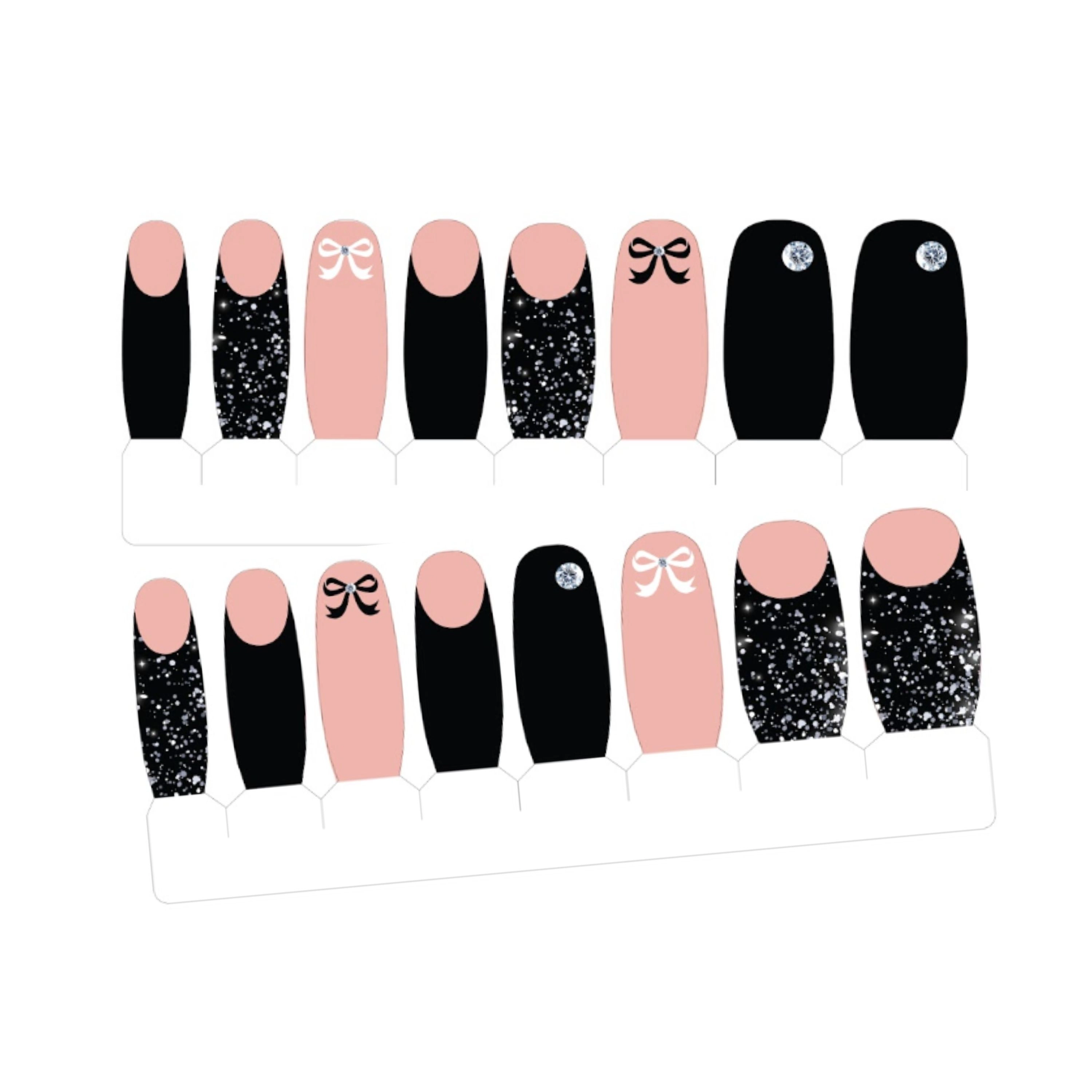 XPNail Women's Nail Polish Strips Noir 16ct