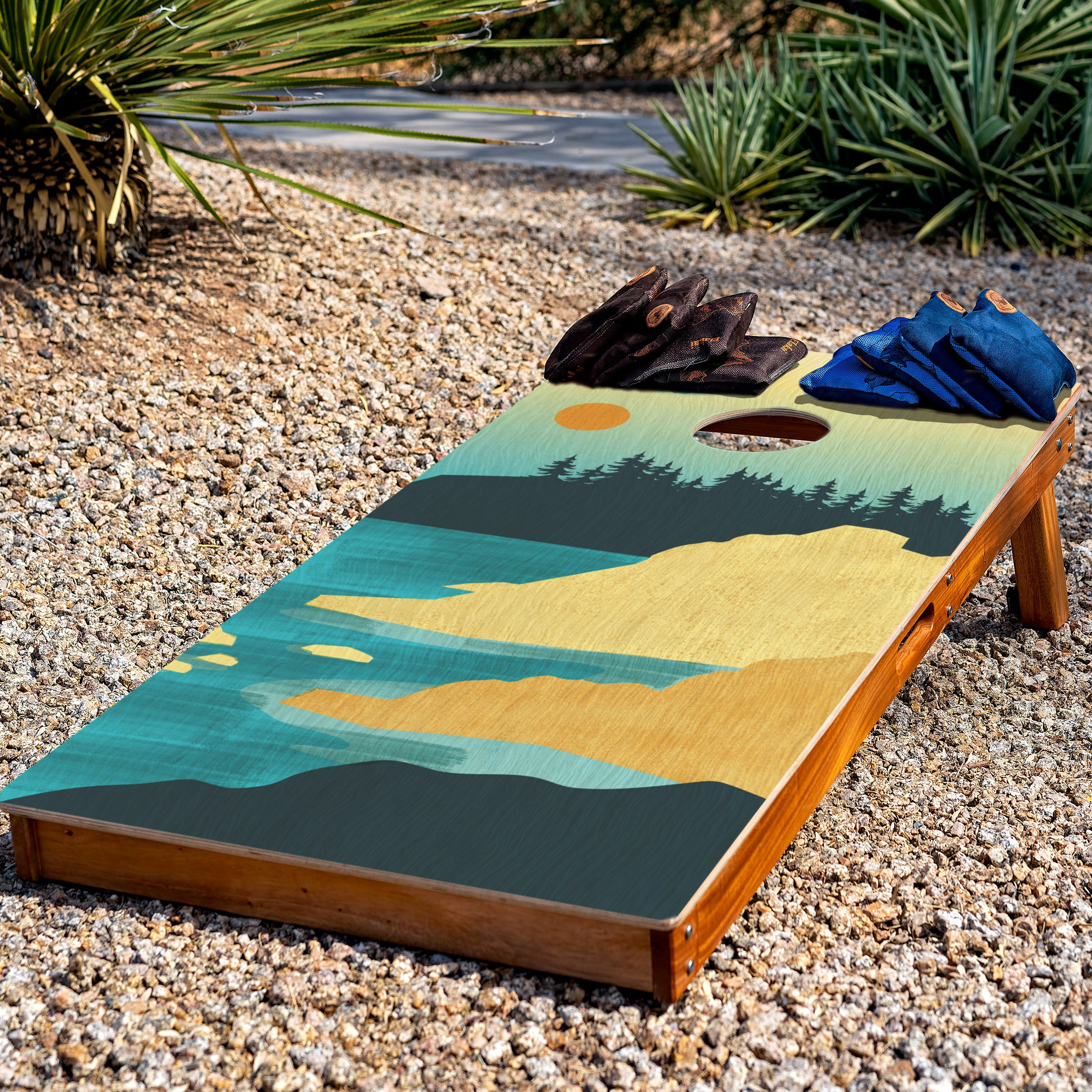 Elakai National Park Mahogany Pathfinder Cornhole Boards