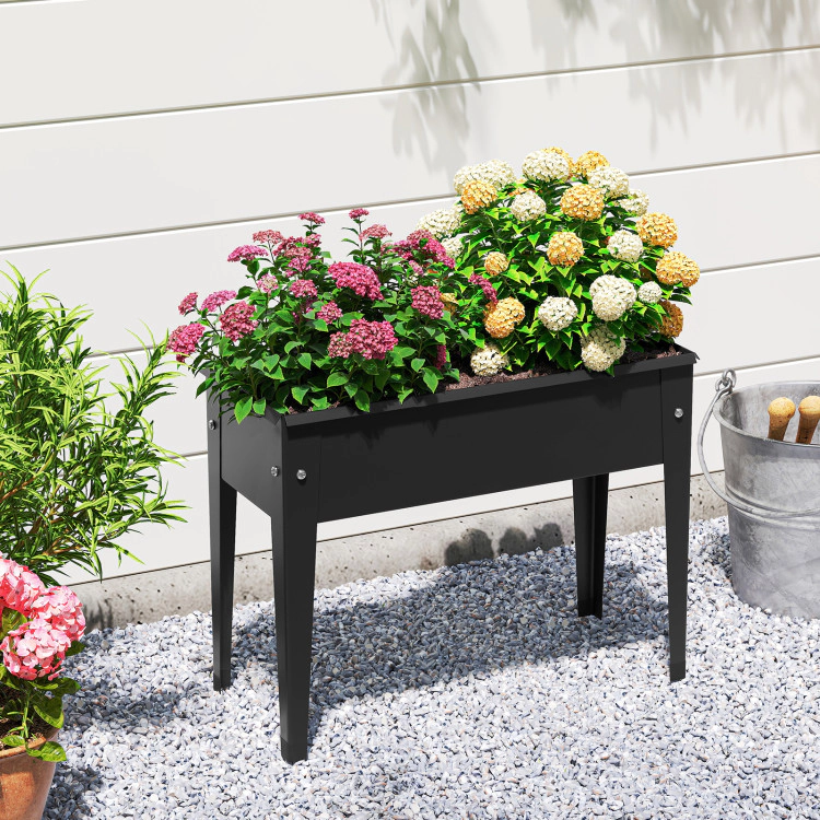 Hivvago Raised Garden Bed Elevated Metal Gardening Box with Legs