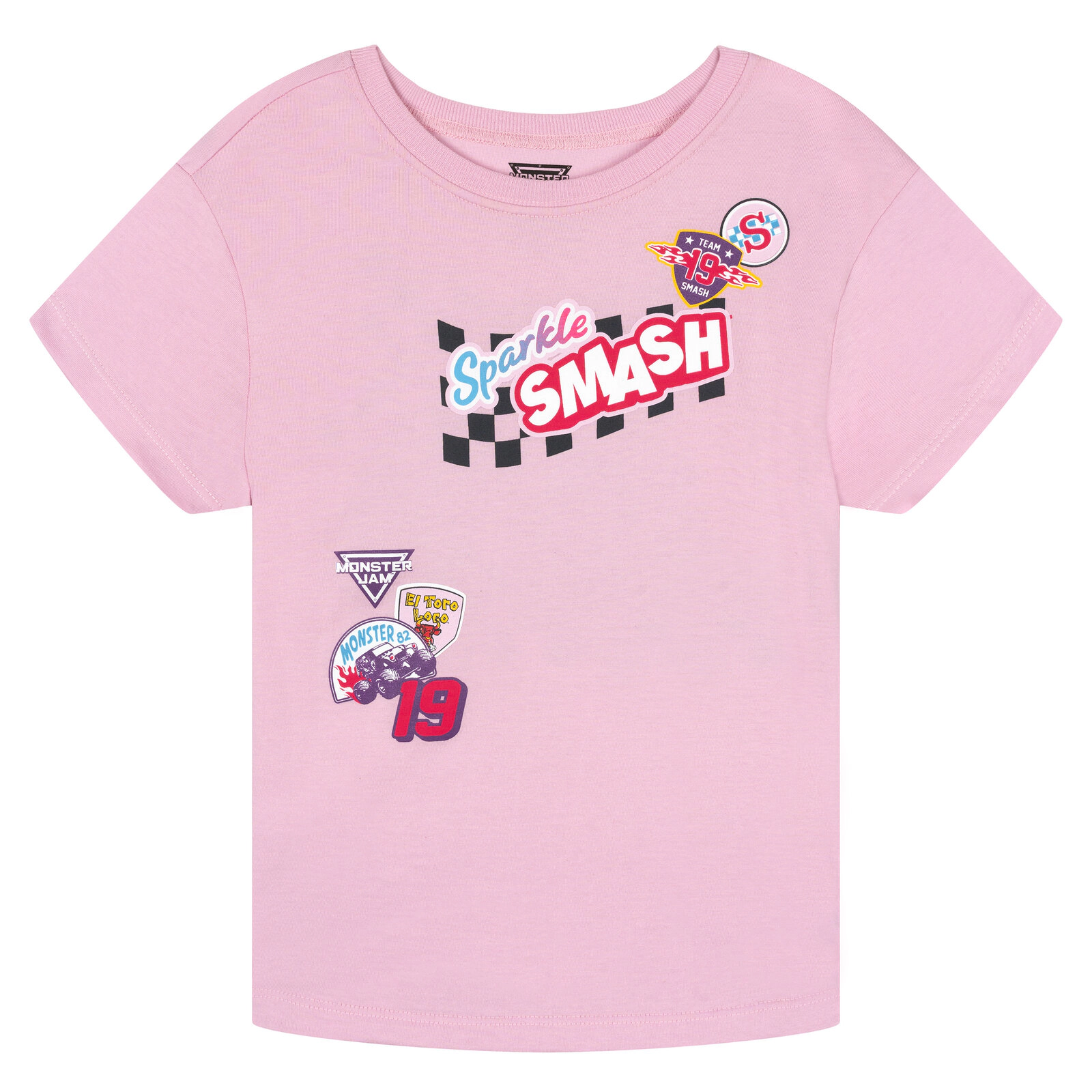 Monster Jam Sparkle Smash Girls' 2-Piece T-Shirt and Leggings Set