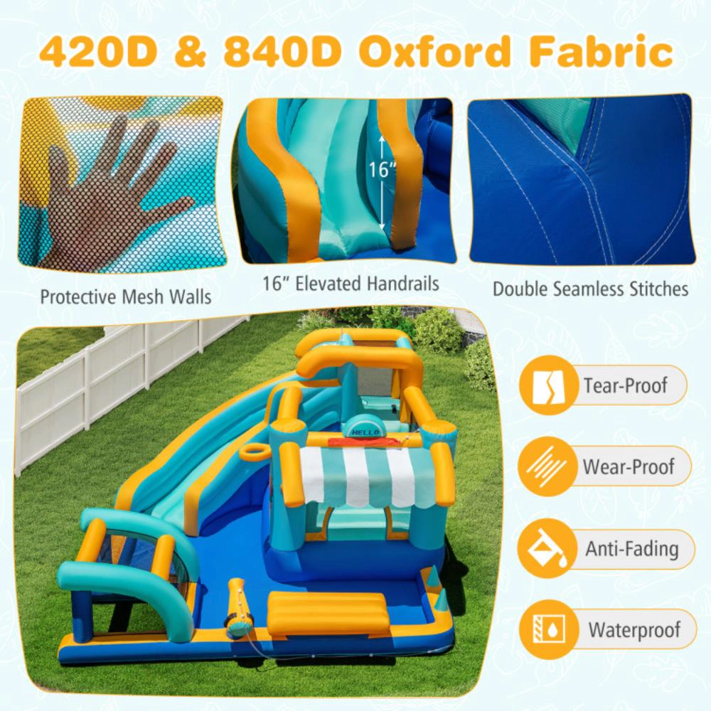 Hivvago Inflatable Water Slide Bounce House Kids Jump Castle with 680W Blower