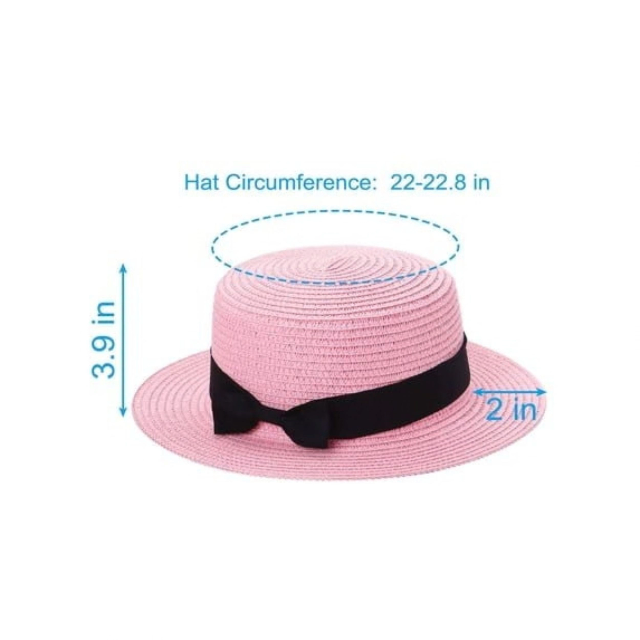 Home Collection Women’s Wide Brim Paper Straw Boater Sun Hat with Bow