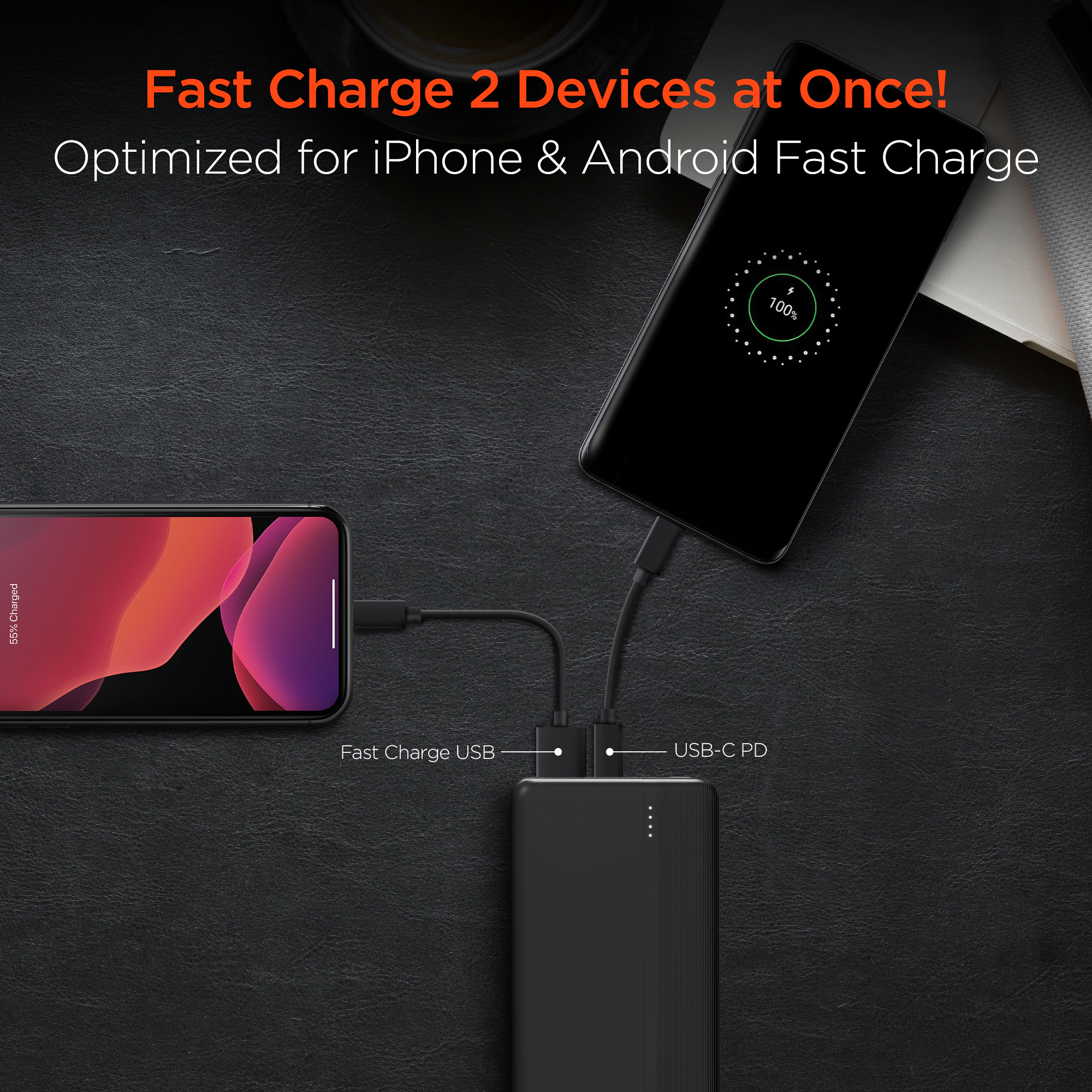 HyperGear 20000mAh 20W PD + USB Power Bank