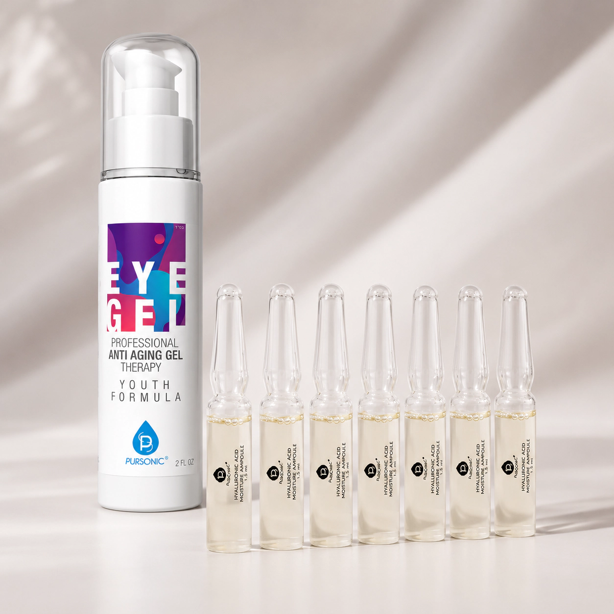 Pursonic Unisex Ultimate Skincare Ampoule & Eye Gel Set