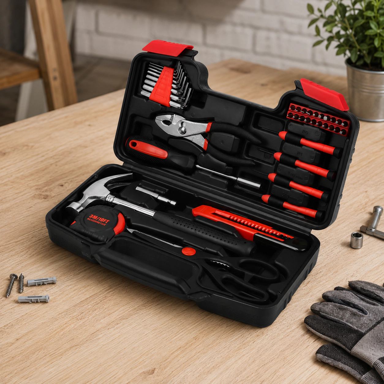 Pursonic Unisex Household Repair & Multi-Tool DIY Kit Bundle