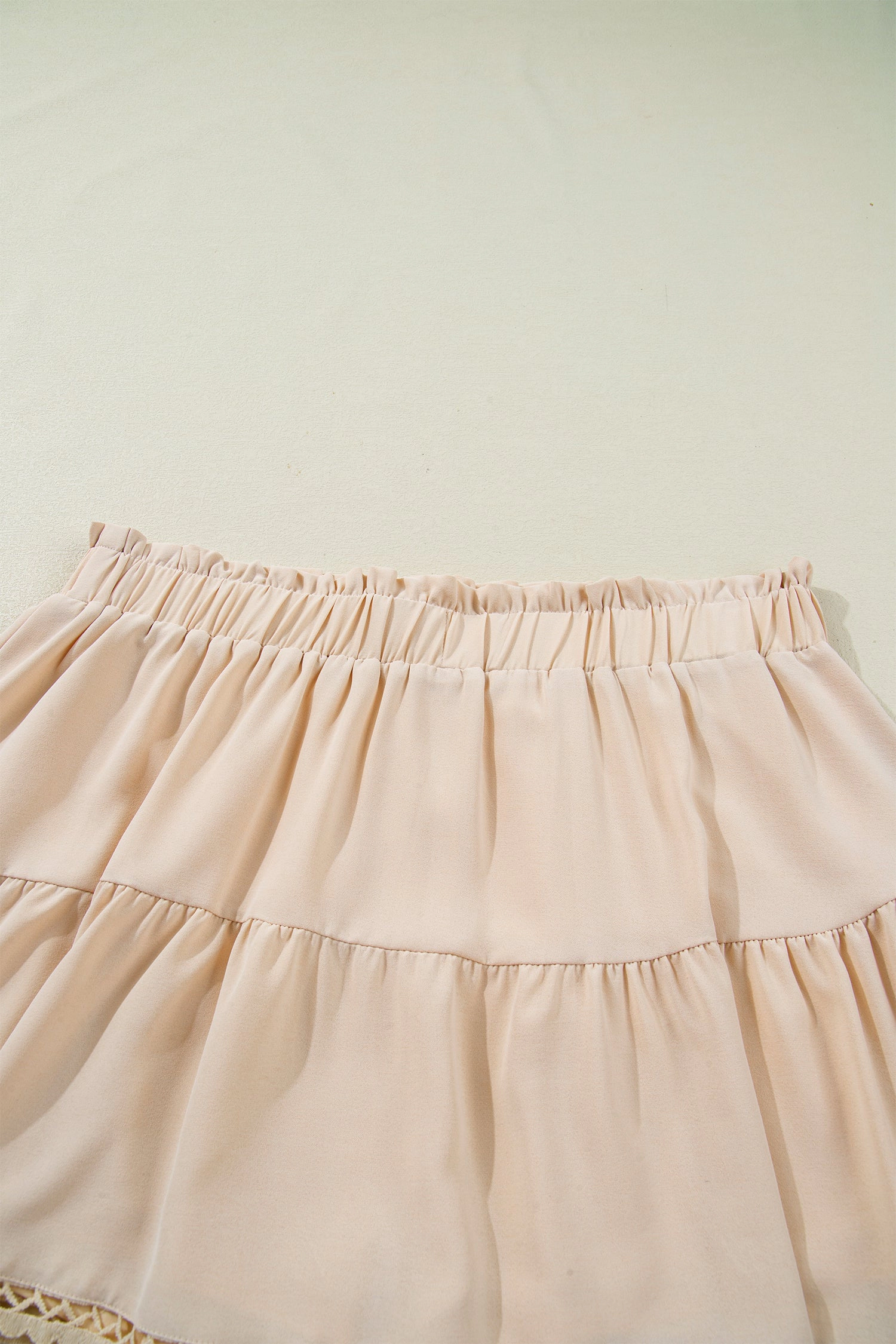 Threaded Pear Women's Millie Trim Boho Ruffled PLUS Shorts