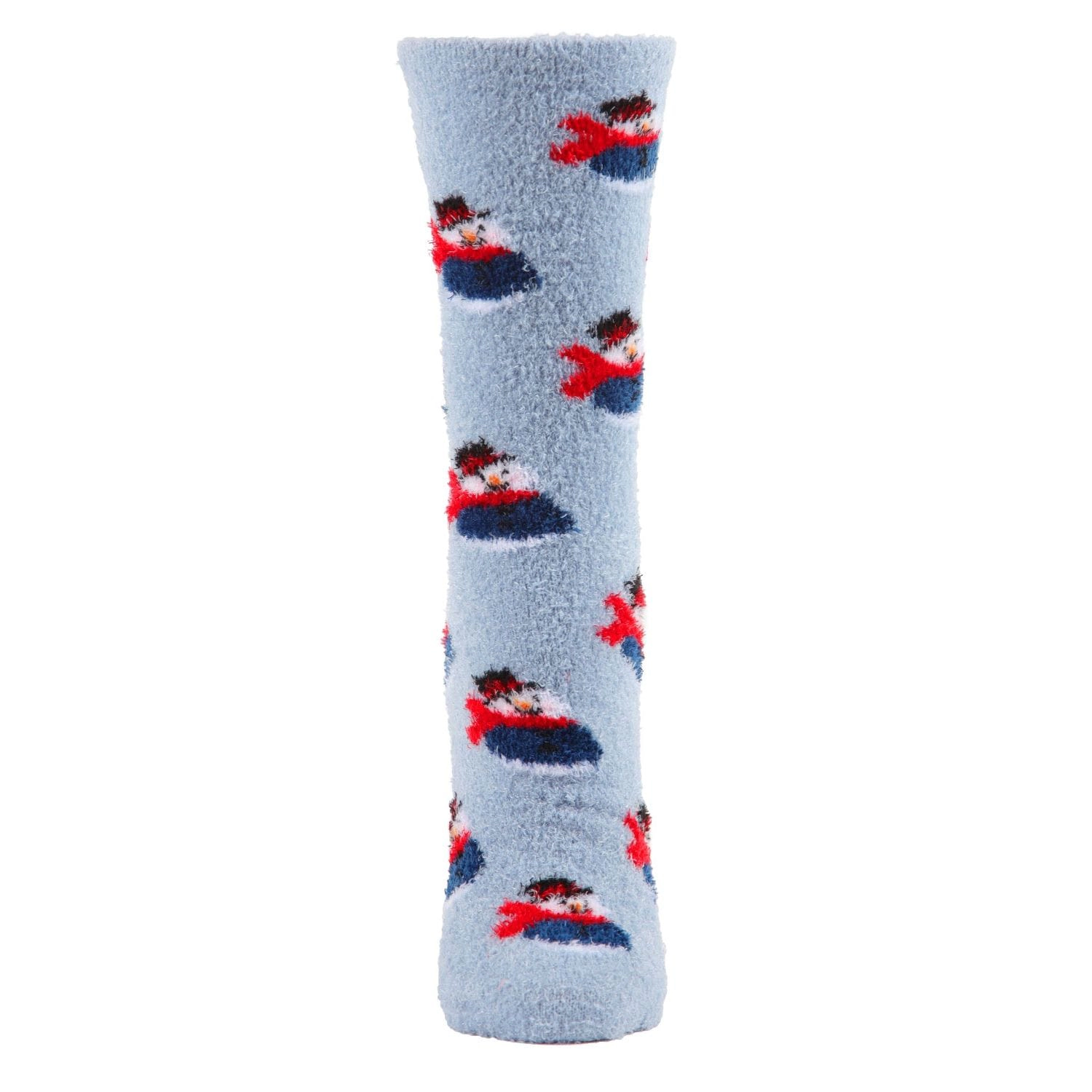 MeMoi Snowman Cozy Non-Slip Crew Socks