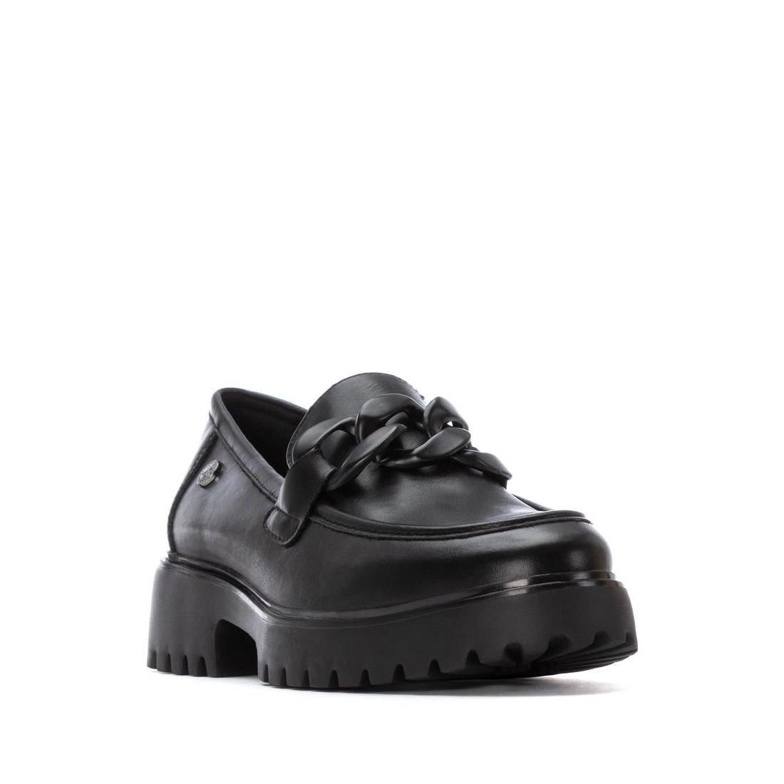 XTI Women's Chunky Heel Moccasins
