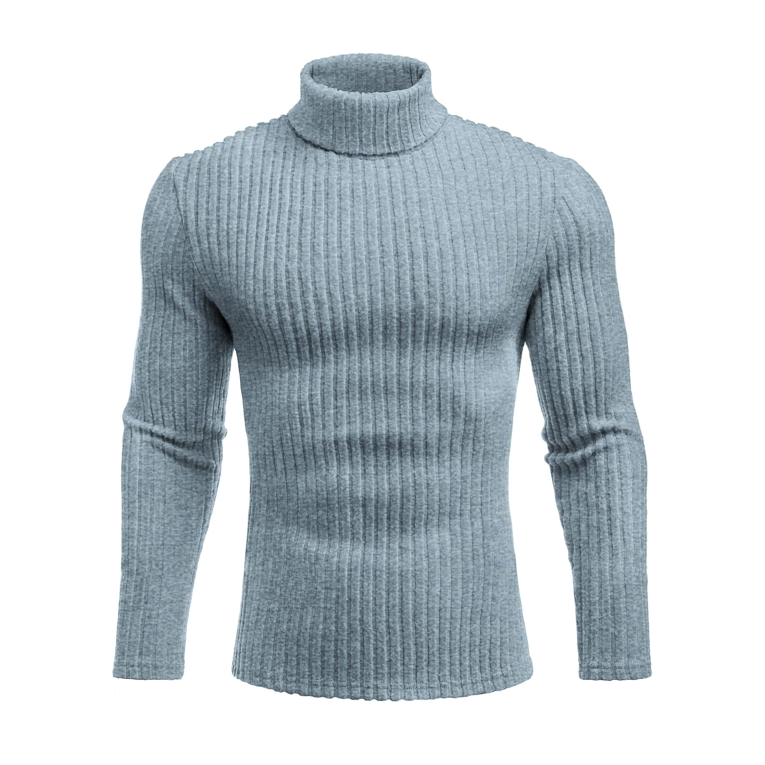 Ekouaer Mens Turtleneck Shirts Long Sleeve Ribbed Underwear Tops