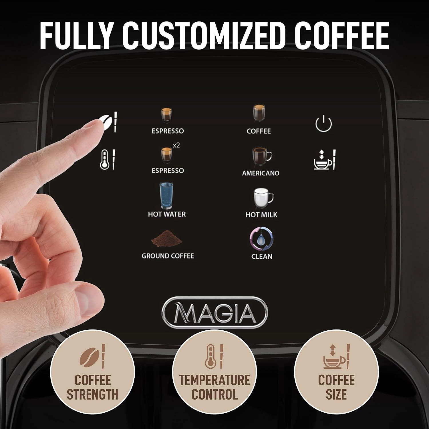 Zulay Kitchen Magia Clasica - Fully Automatic Espresso Machine with Grinder