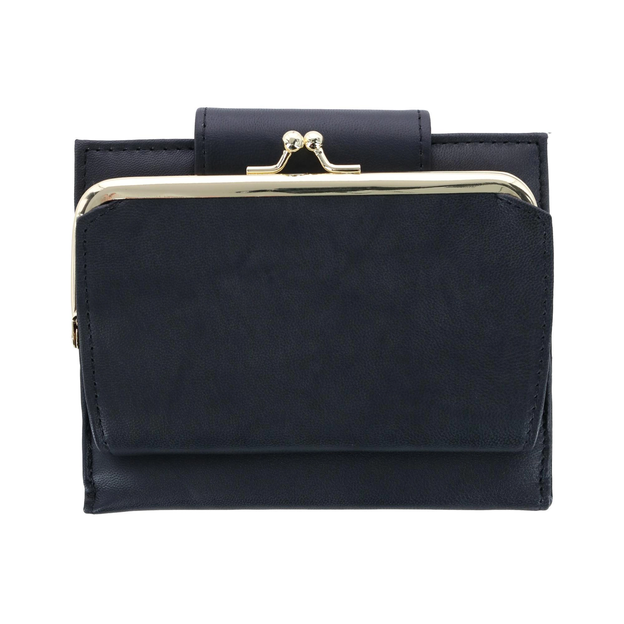 Buxton Women's Leather Attache Clutch Cardex Wallet and Coin Purse