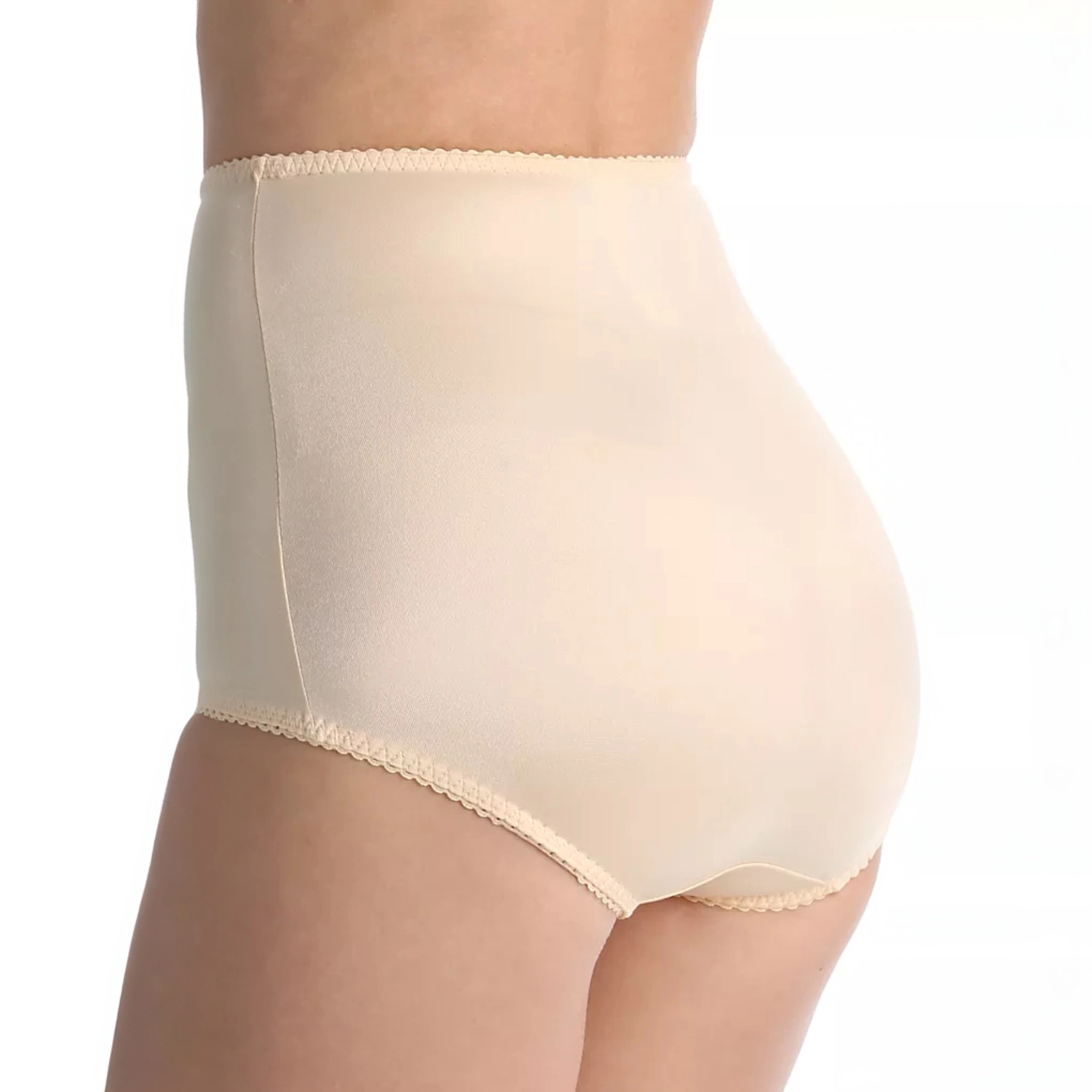 Rago 4-Way Stretch Full Coverage Panty | Light Shaping No-Show Design Cotton Lined Style 910