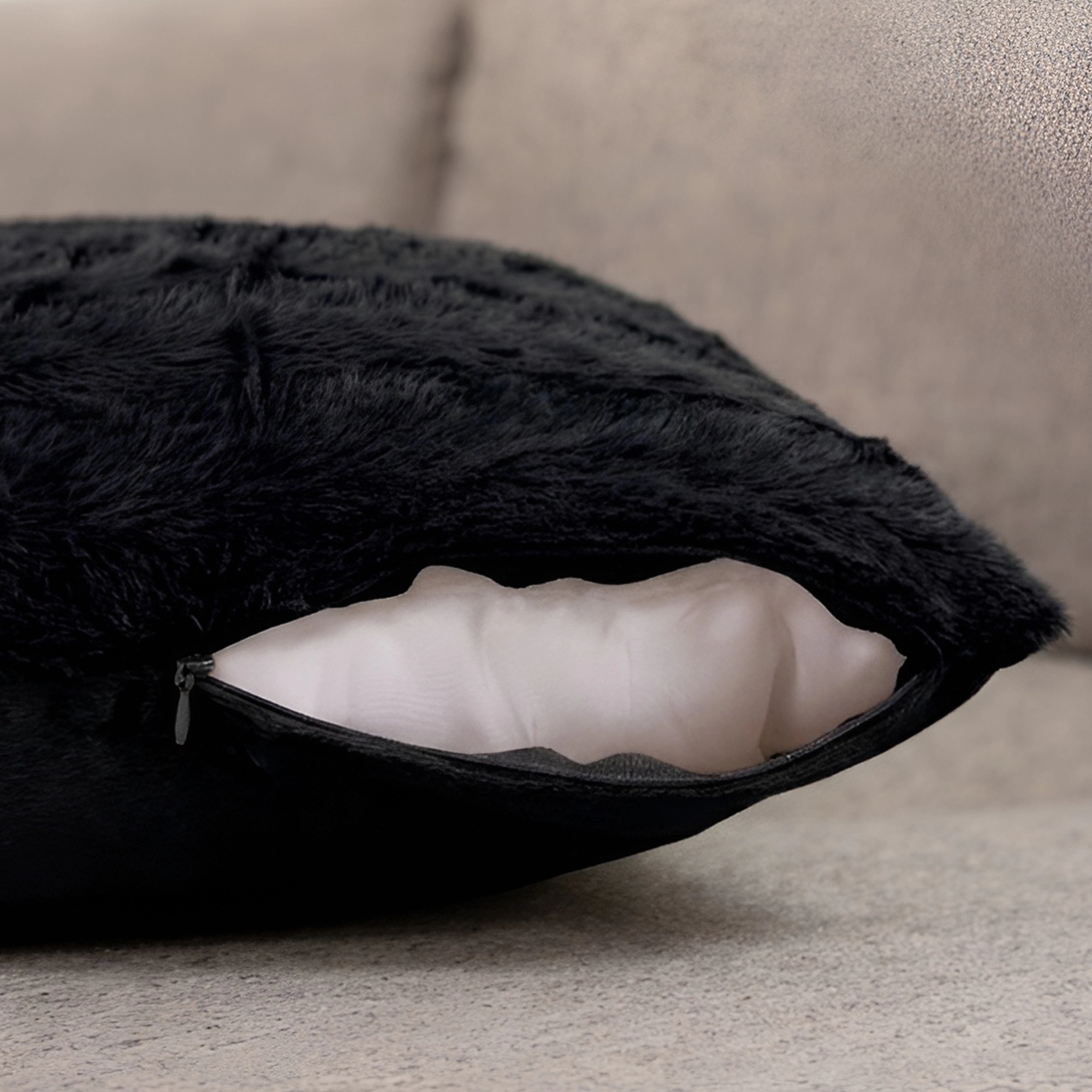Cheer Collection 18 x 40-Inch Reversible Faux Fur Long Decorative Body Pillow with Plush Insert