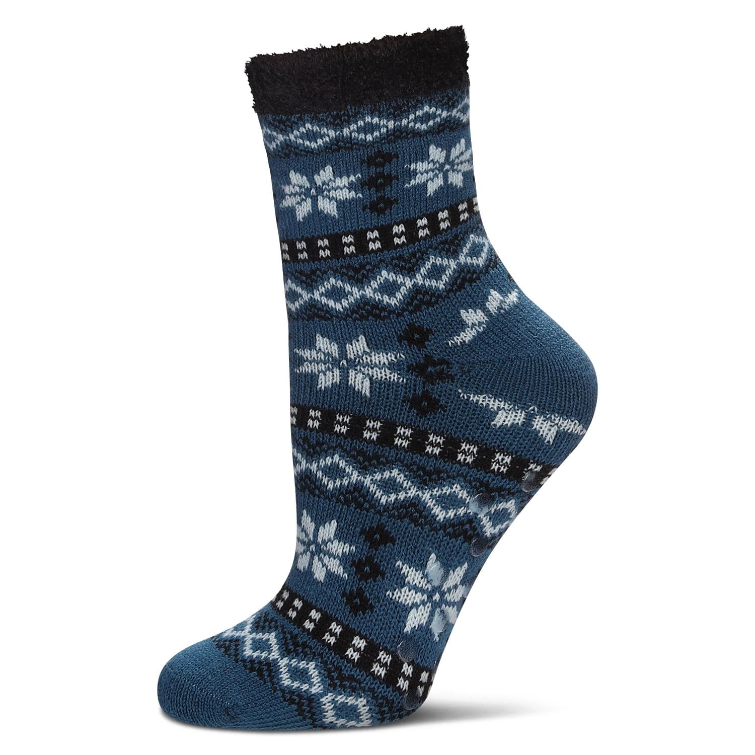 MeMoi Women's Merry Snowflake Cozy Lined Crew Socks