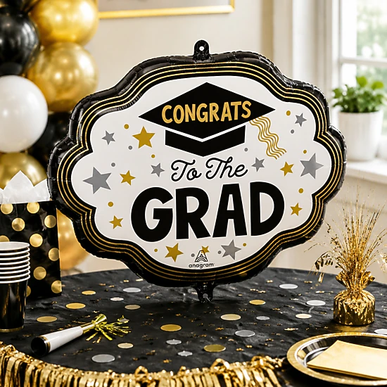 LoonBalloon 24 in Graduation Wave of Success Foil Balloons, 5 Pack ...