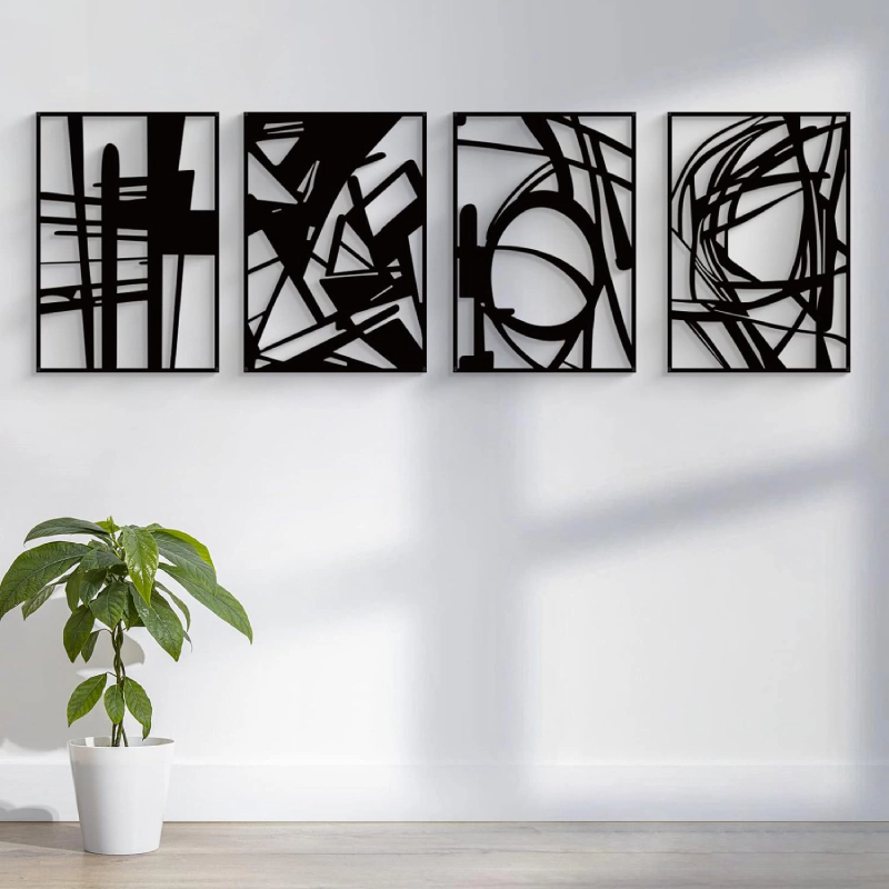 Living Hubss Minimalist Abstract Metal Wall Art