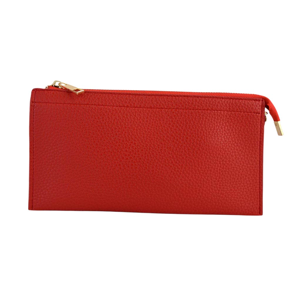 Fashnzfab Faux Leather Slim Wallet Crossbody Bag