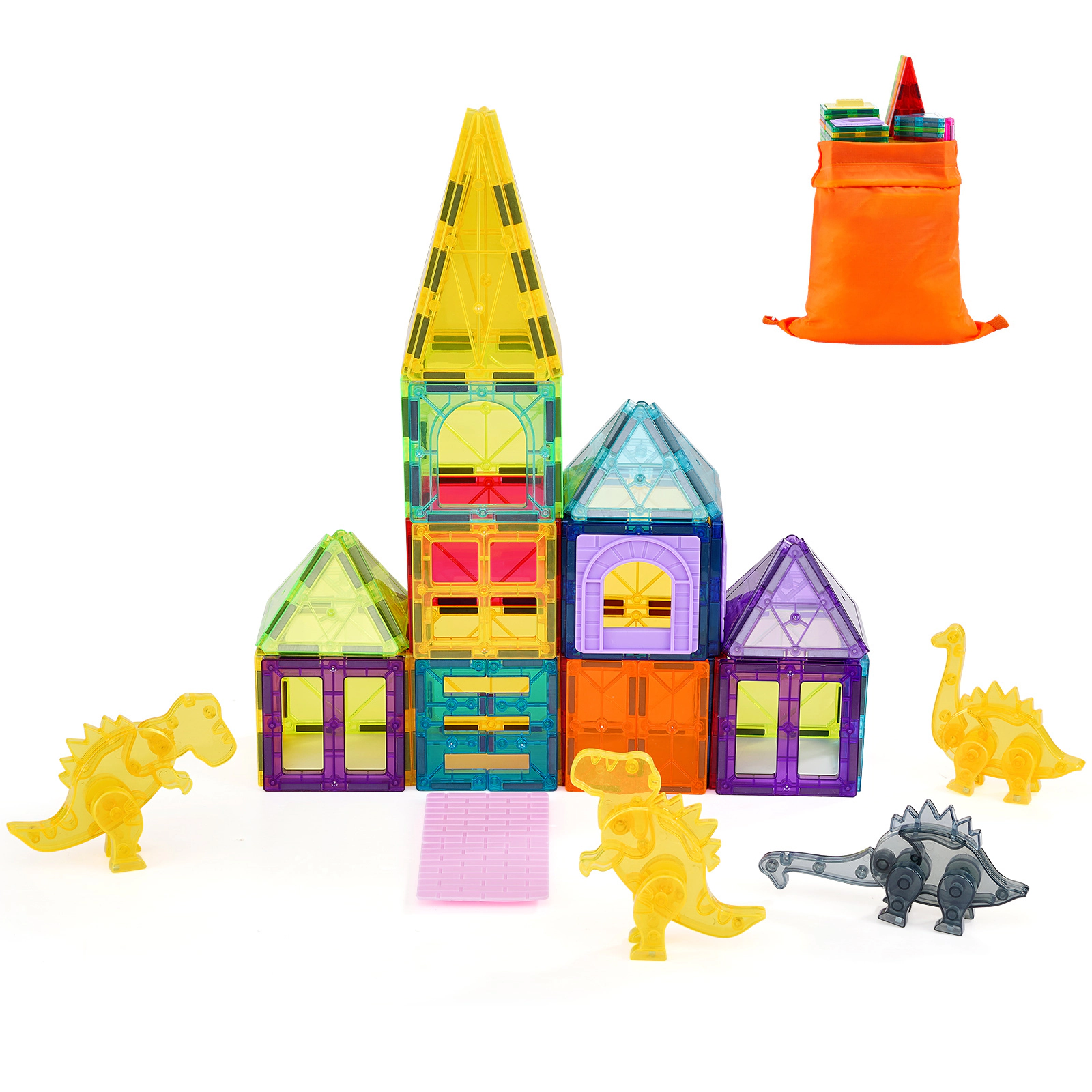HONGGE Magnetic Tiles, Magnetic Building Blocks for Kids, Magnet Building Set