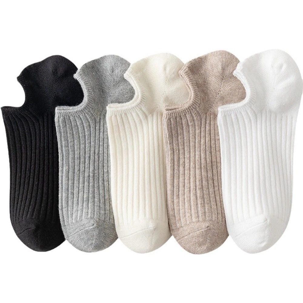 5 Pairs Women's Non Slip Invisible Low Cut Cute Aesthetic No Show Socks