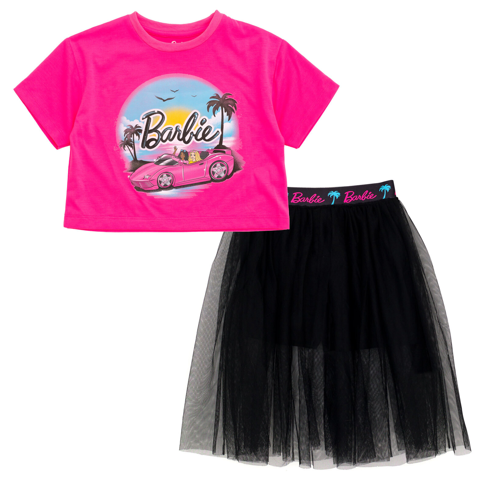 Barbie Girls' 2-Piece T-Shirt and Skort Set