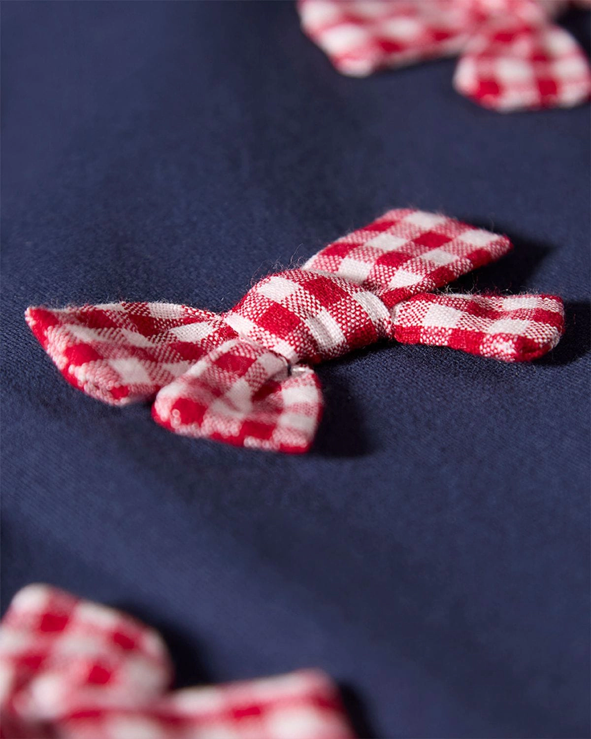 MeMoi Kids Girls "The Gingham Bow" Cotton-Rich Knee-Length Sweatshirt Dress