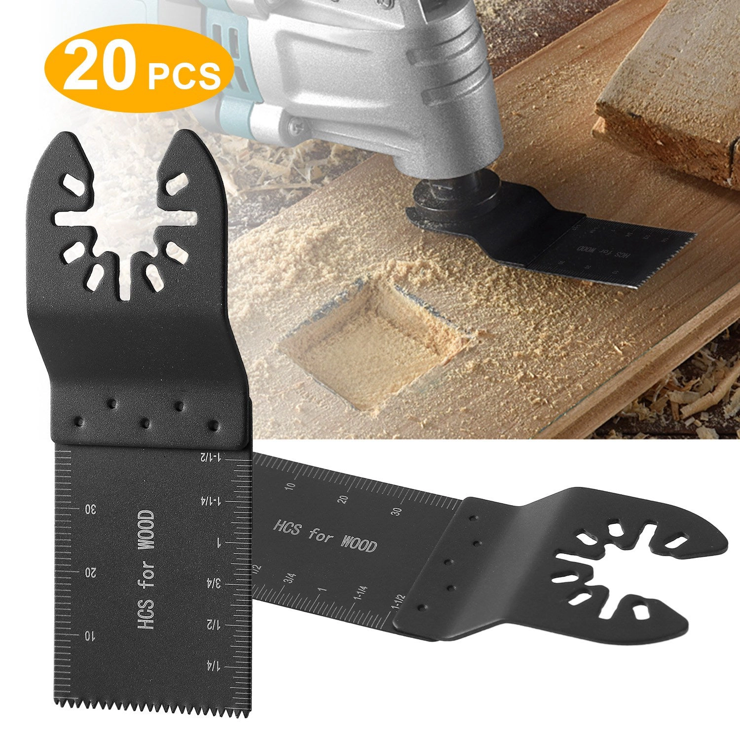 GBruno 20-Piece High-Carbon Steel Oscillating Saw Blades