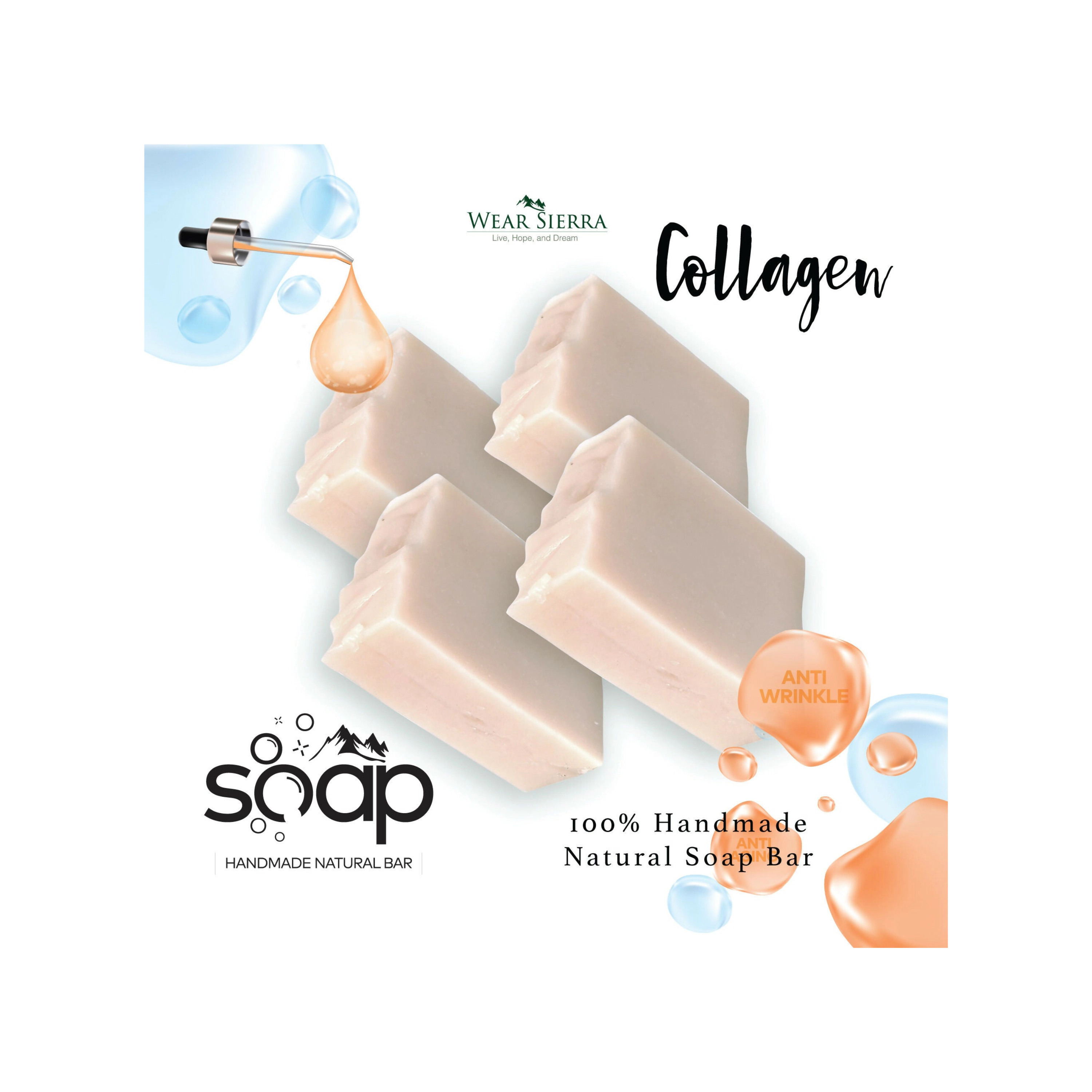 Wear Sierra Handmade Collagen Soap Bar Pack Of